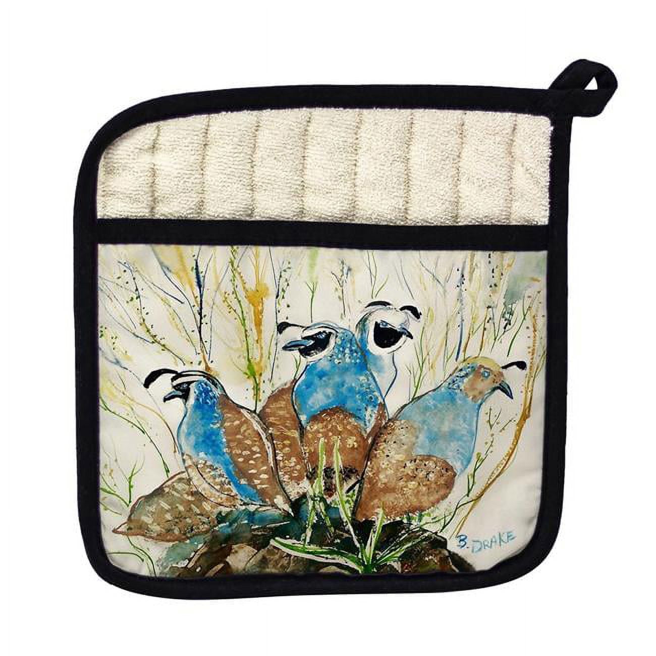 Picture of Betsy Drake PT934 Partridges Pot Holder