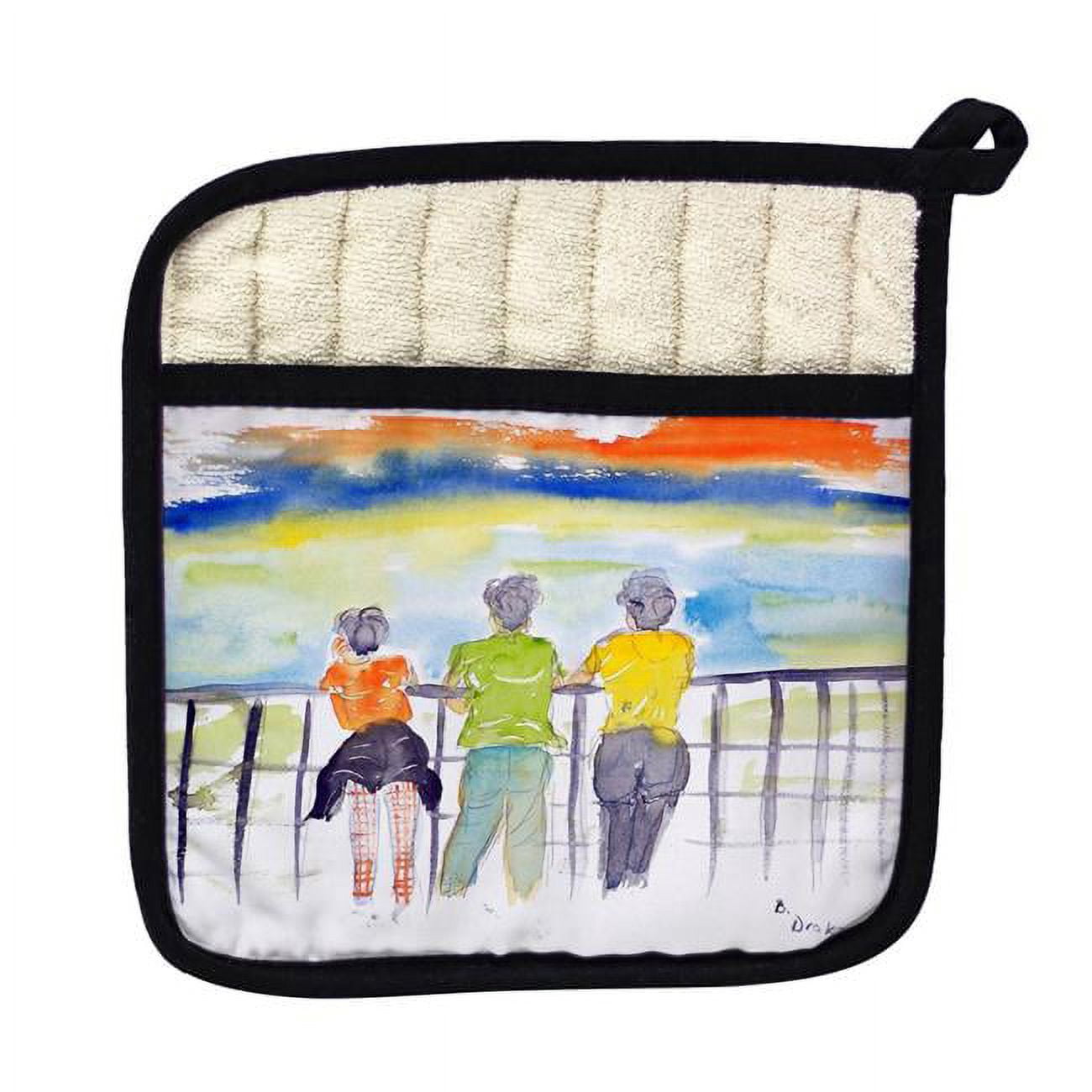 Picture of Betsy Drake PT937 Ladies Looking Pot Holder