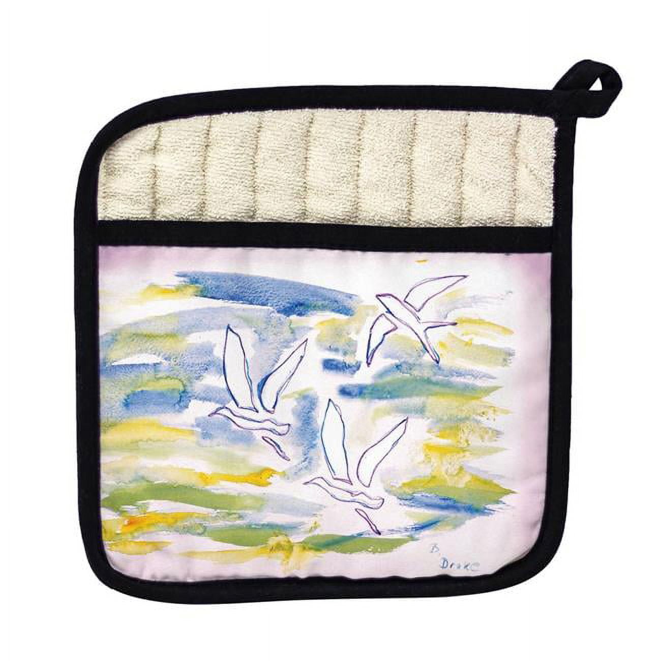 Picture of Betsy Drake PT941 Three Gulls Pot Holder