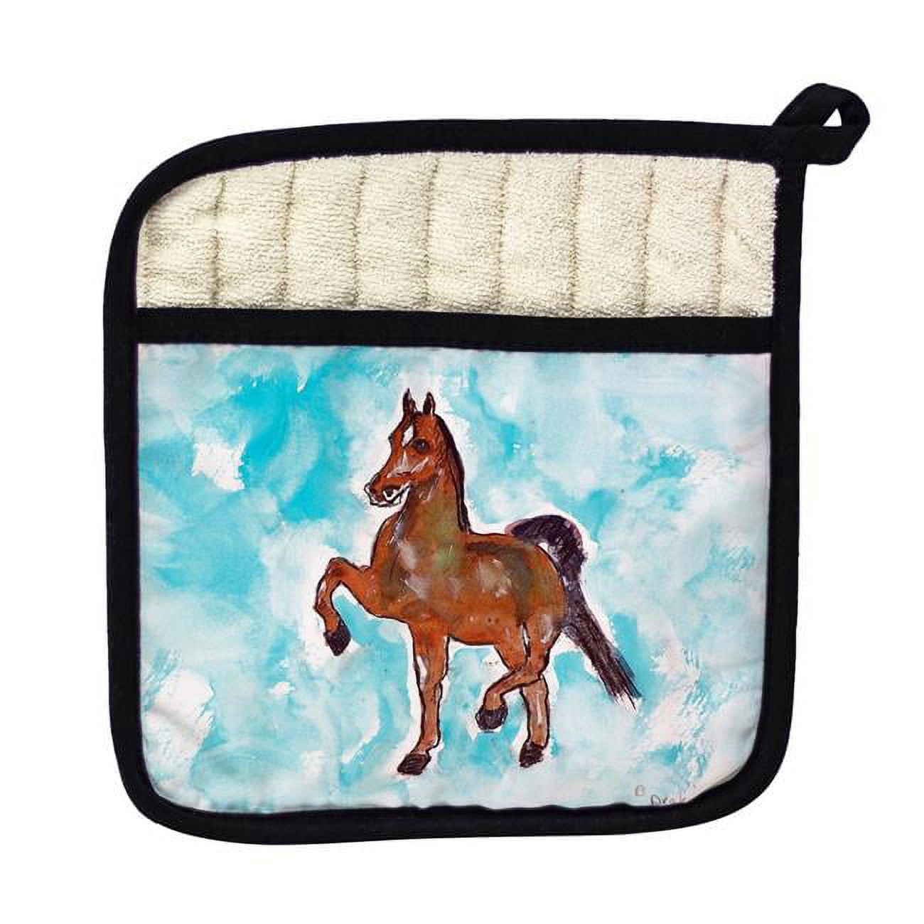 Picture of Betsy Drake PT943 Dancing Horse Pot Holder