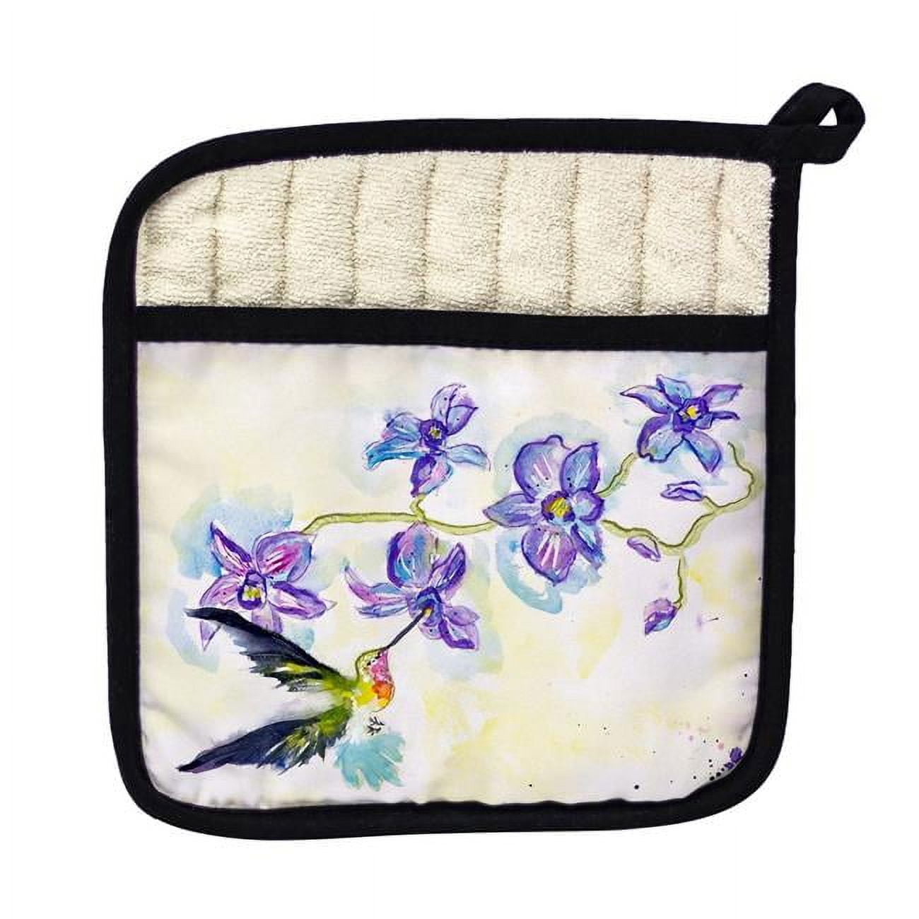 Picture of Betsy Drake PT944 Hummingbird & Clematis Pot Holder