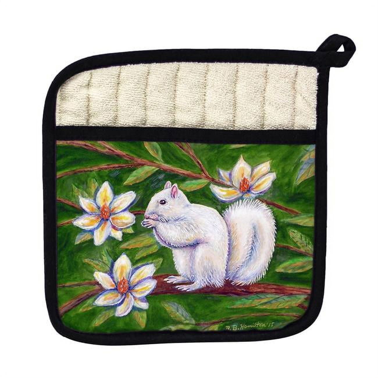 Picture of Betsy Drake PT950 White Squirrel Pot Holder