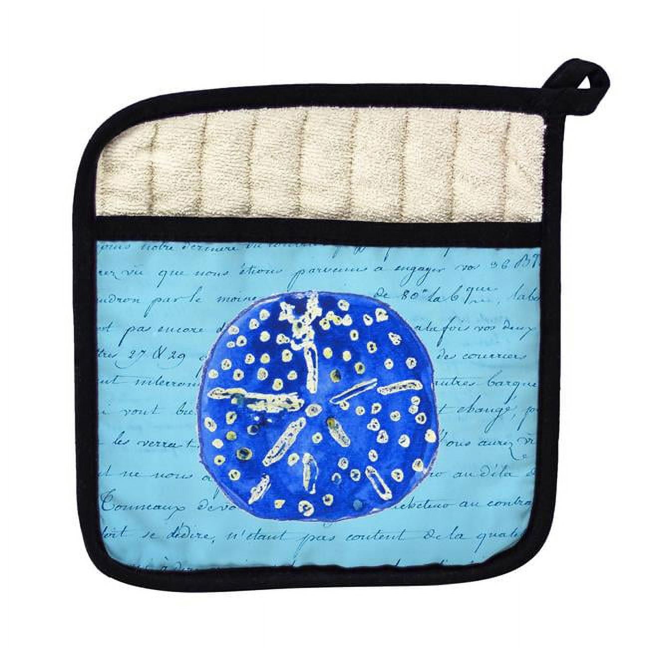 Picture of Betsy Drake PT989 Blue Sand Dollar Pot Holder