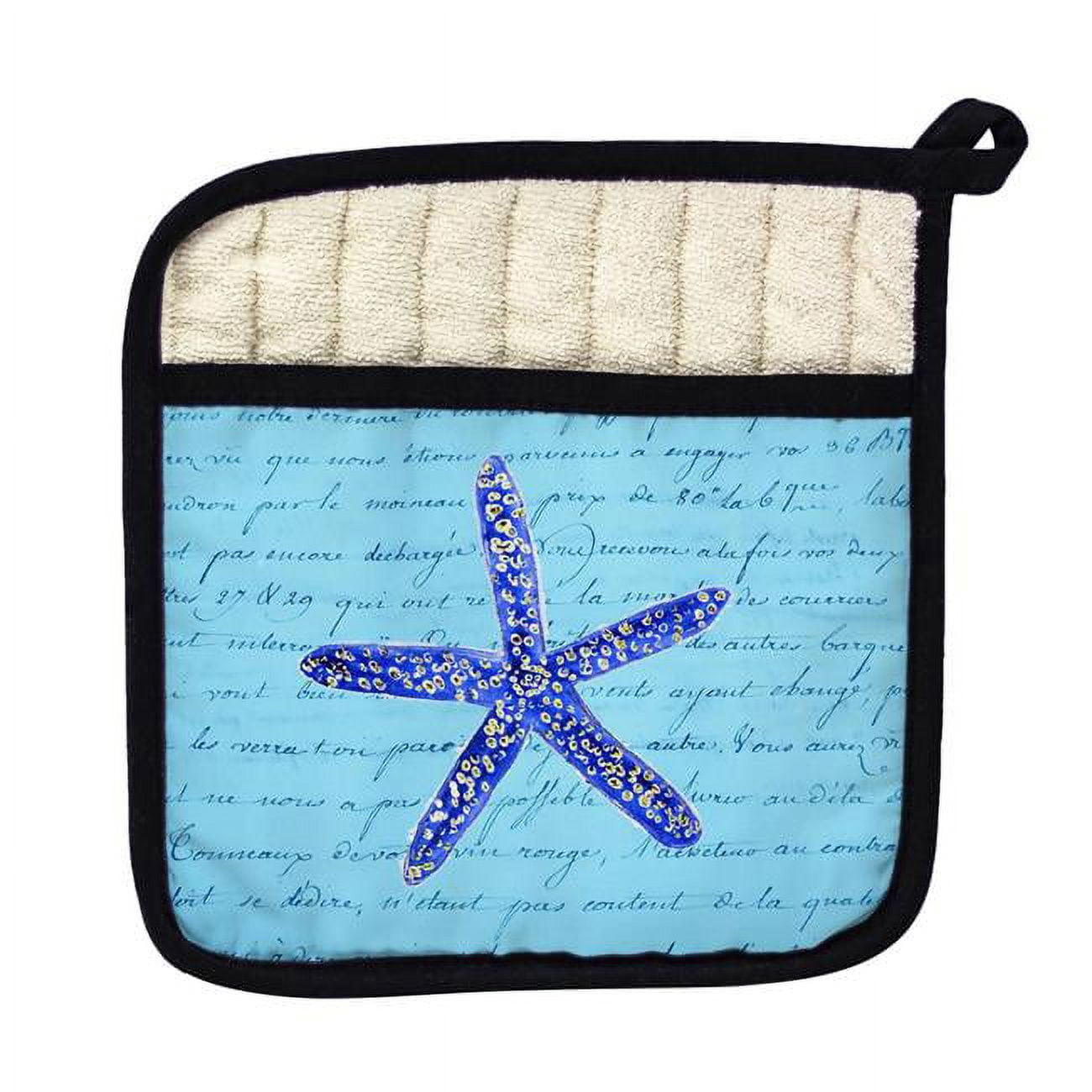Picture of Betsy Drake PT991 Blue Starfish Pot Holder