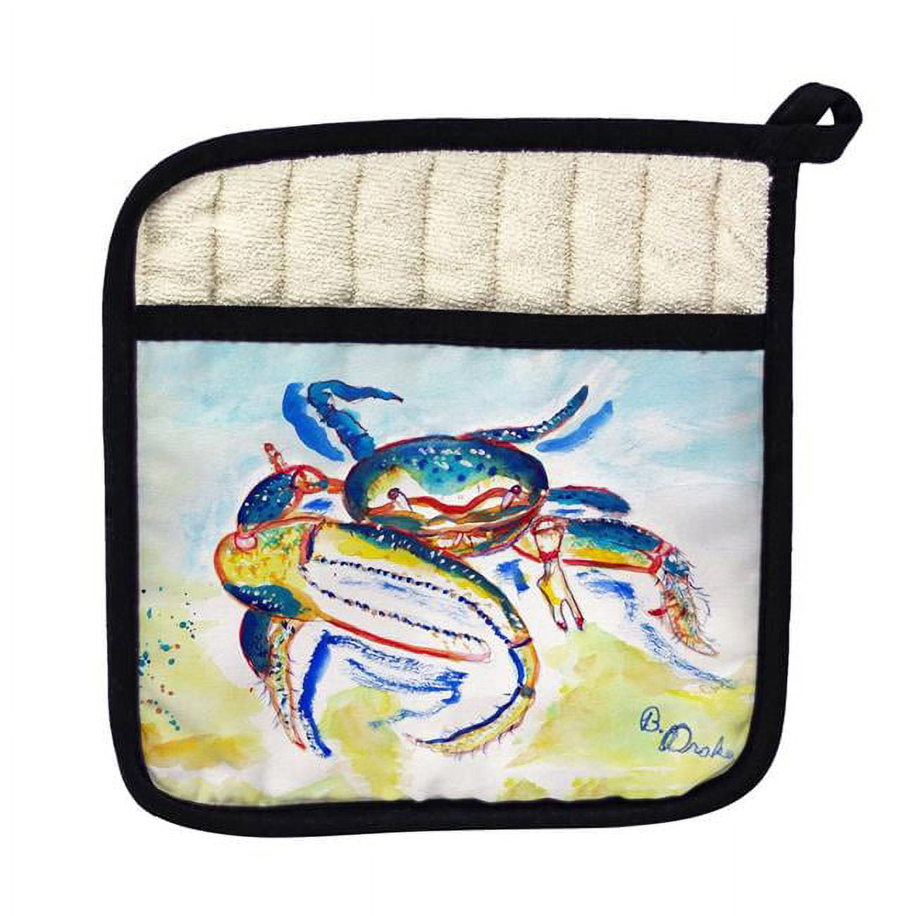 Picture of Betsy Drake PT1013 Colorful Fiddler Crab Pot Holder