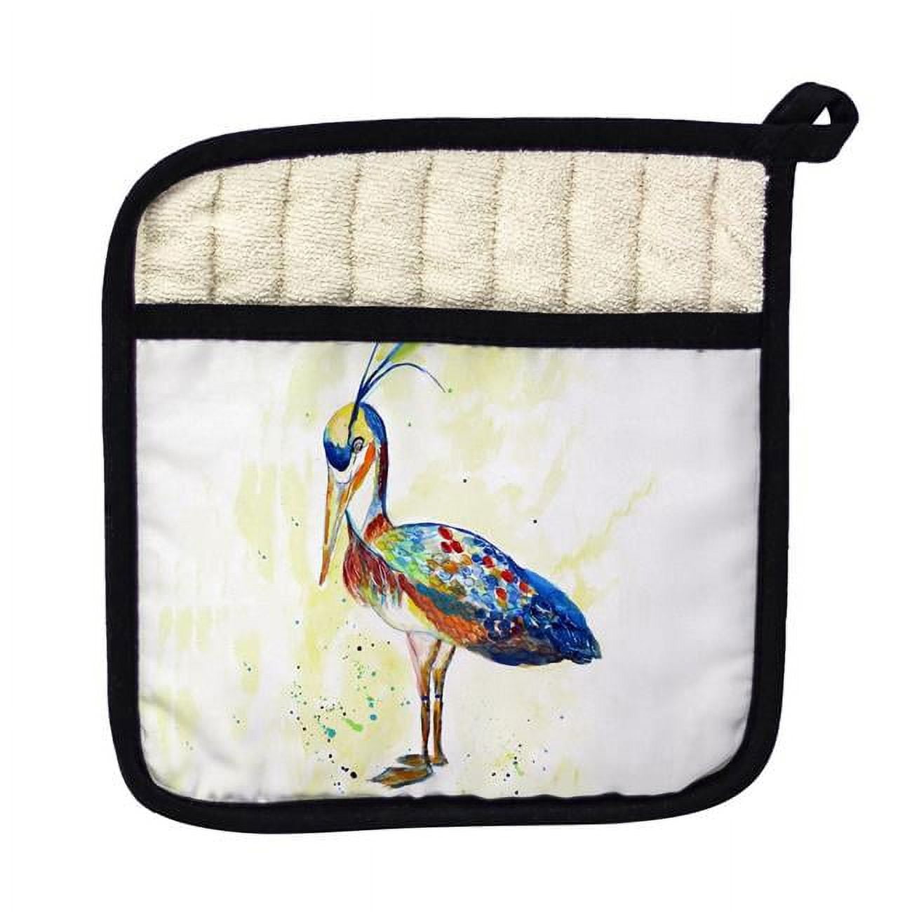 Picture of Betsy Drake PT1018 Fancy Heron Pot Holder