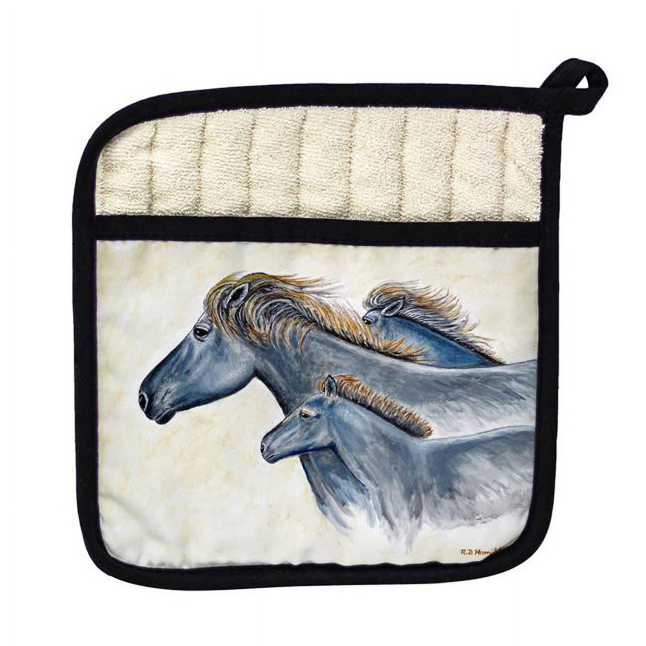 Picture of Betsy Drake PT1019 Wild Horses Pot Holder