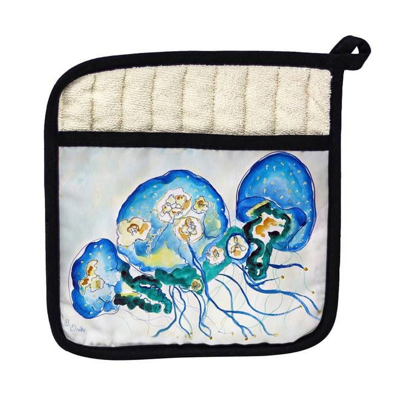 Picture of Betsy Drake PT1020 Multi Jellyfish Pot Holder