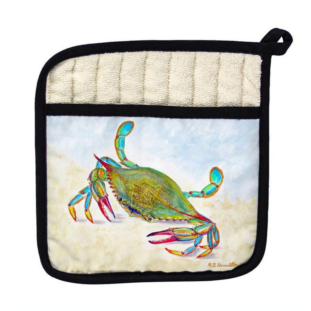 Picture of Betsy Drake PT1026 More Than Blue Pot Holder