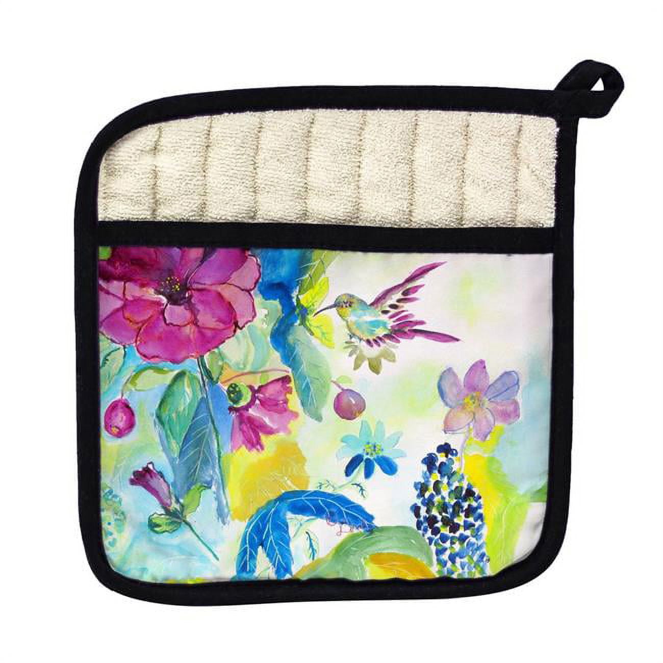 Picture of Betsy Drake PT1042 Hummingbird & Garden Pot Holder