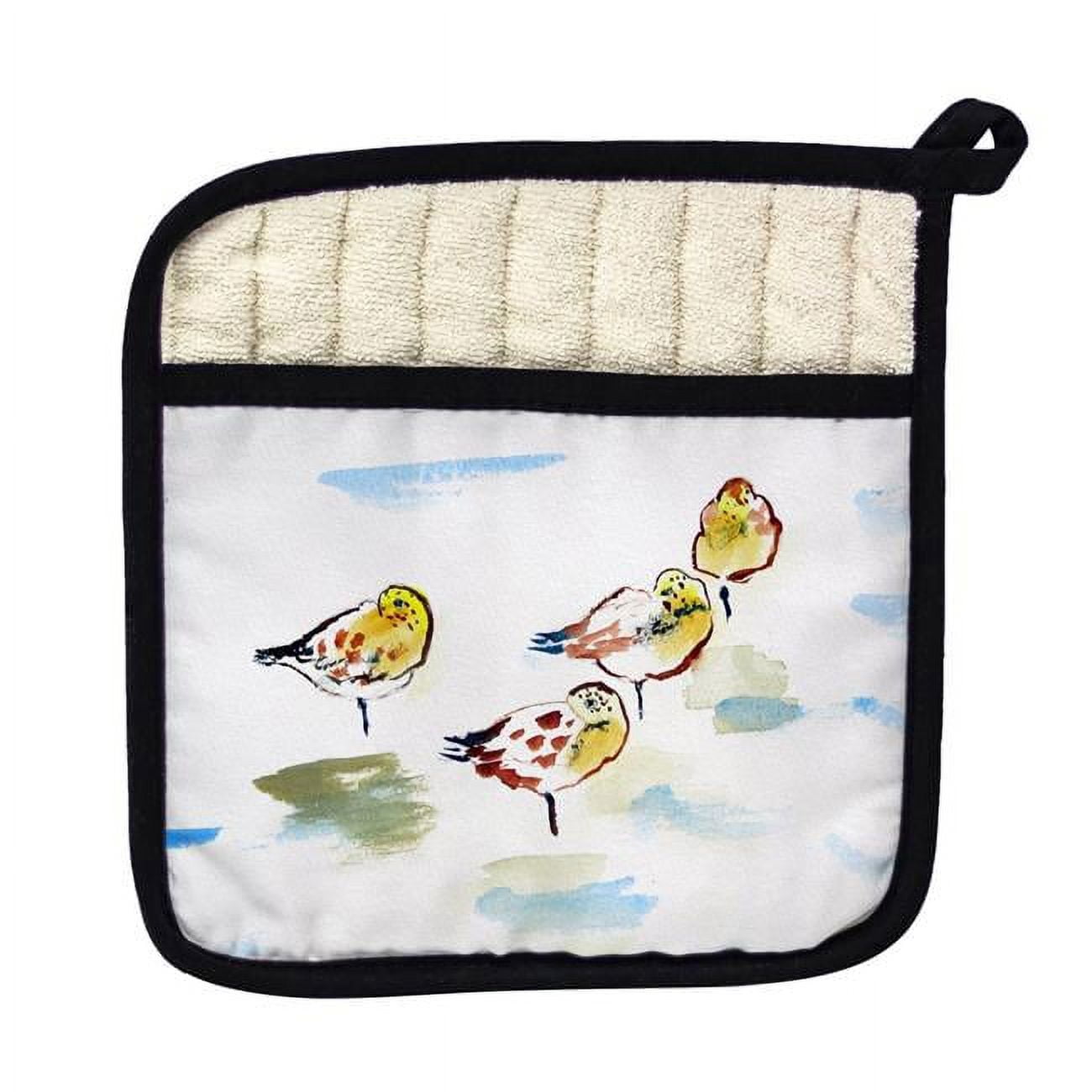 Picture of Betsy Drake PT1044 Four Sanderlings Pot Holder
