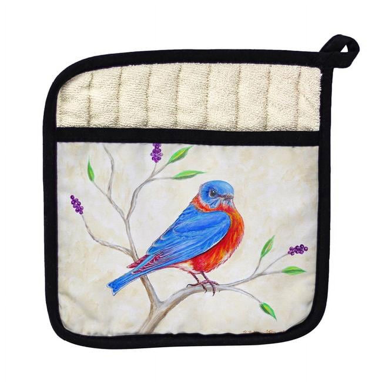 Picture of Betsy Drake PT1050 Dicks Blue Bird Pot Holder