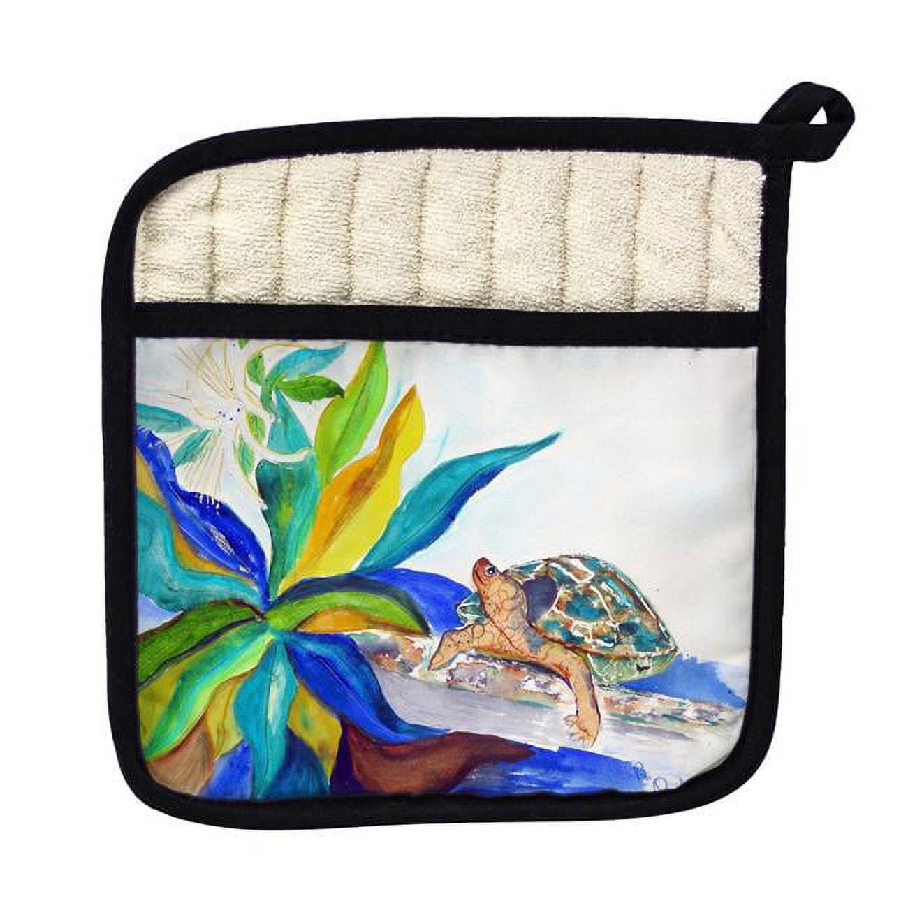 Picture of Betsy Drake PT1071 Turtle & Lily Pot Holder