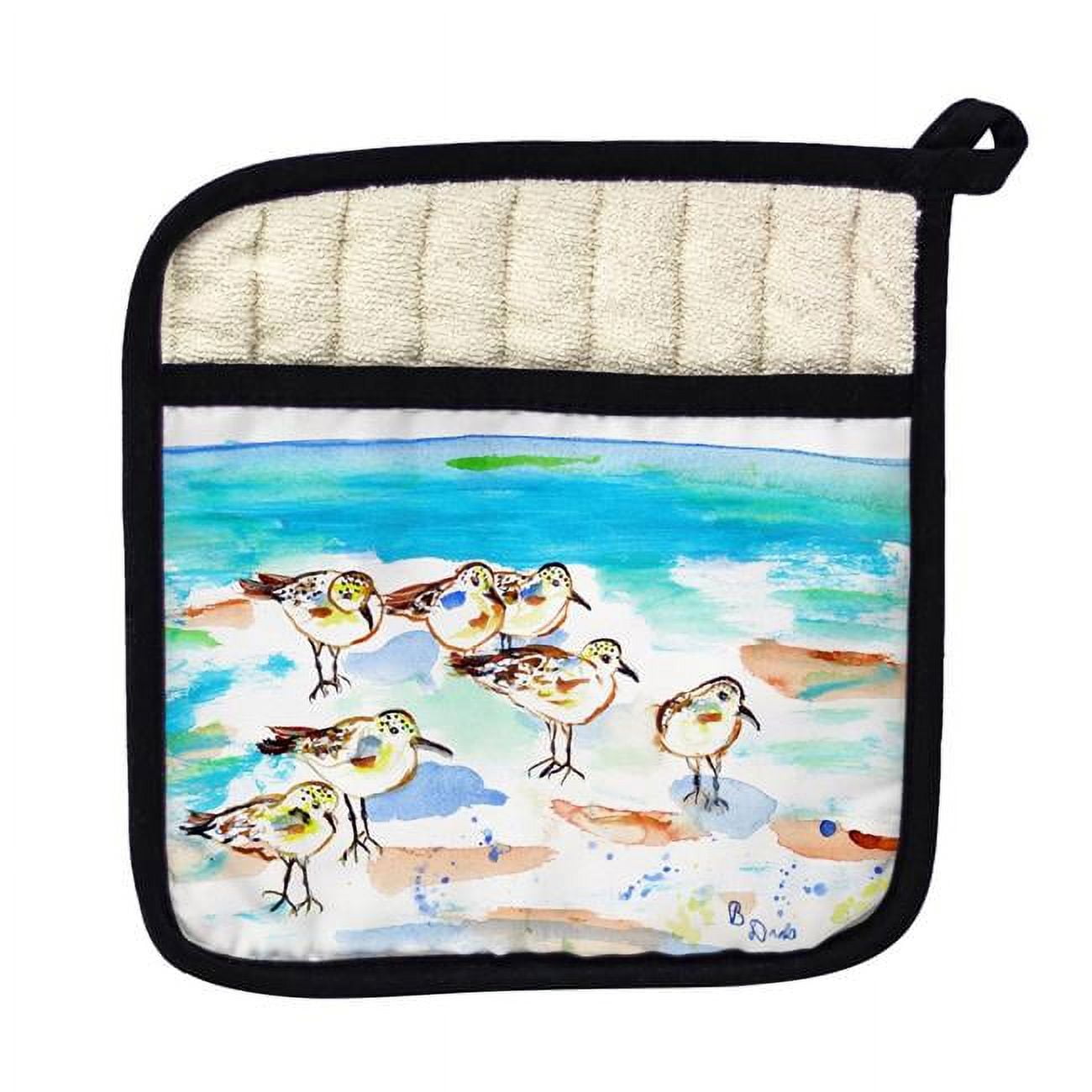 Picture of Betsy Drake PT1089 Seven Sanderlings Pot Holder
