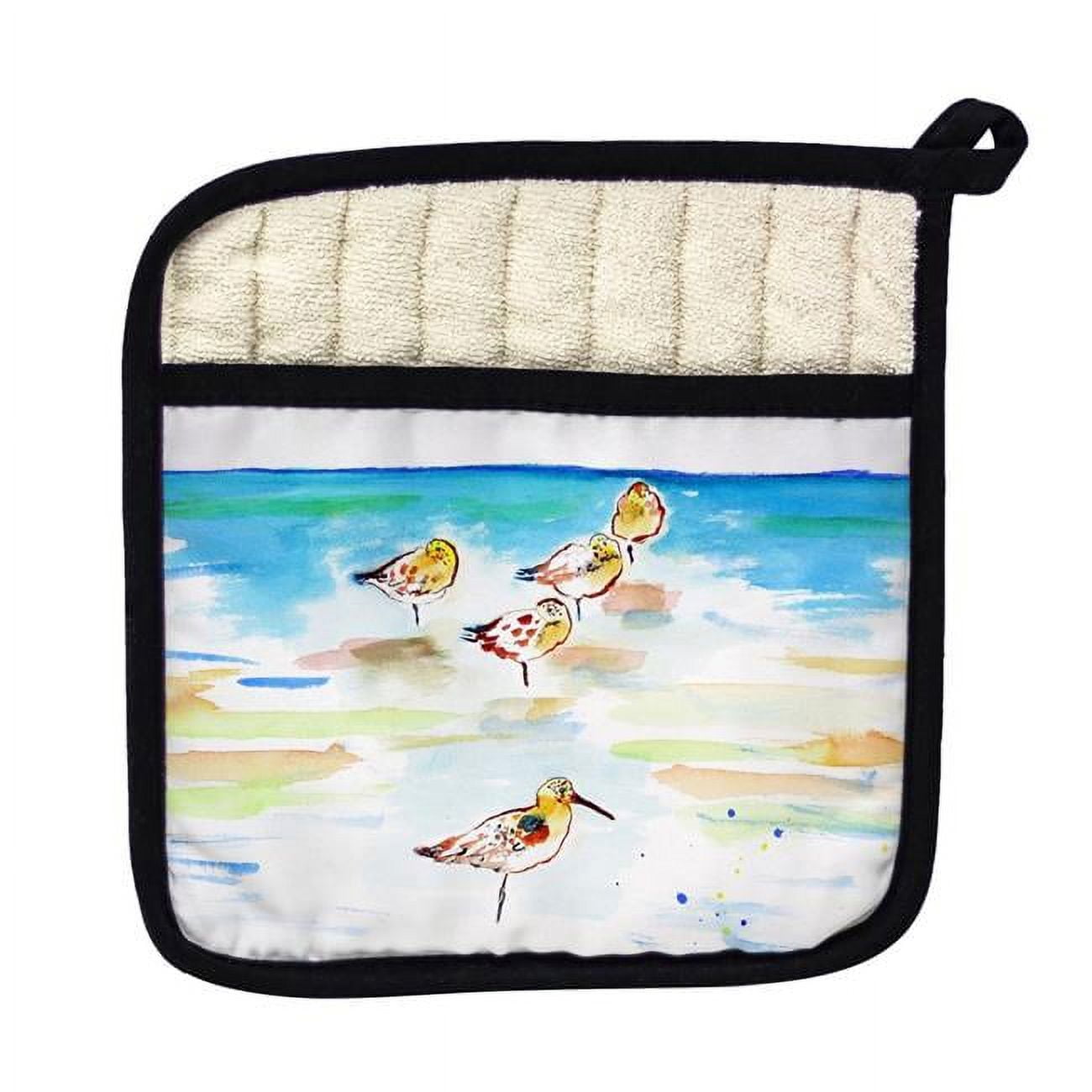 Picture of Betsy Drake PT1090 Five Sanderlings Pot Holder