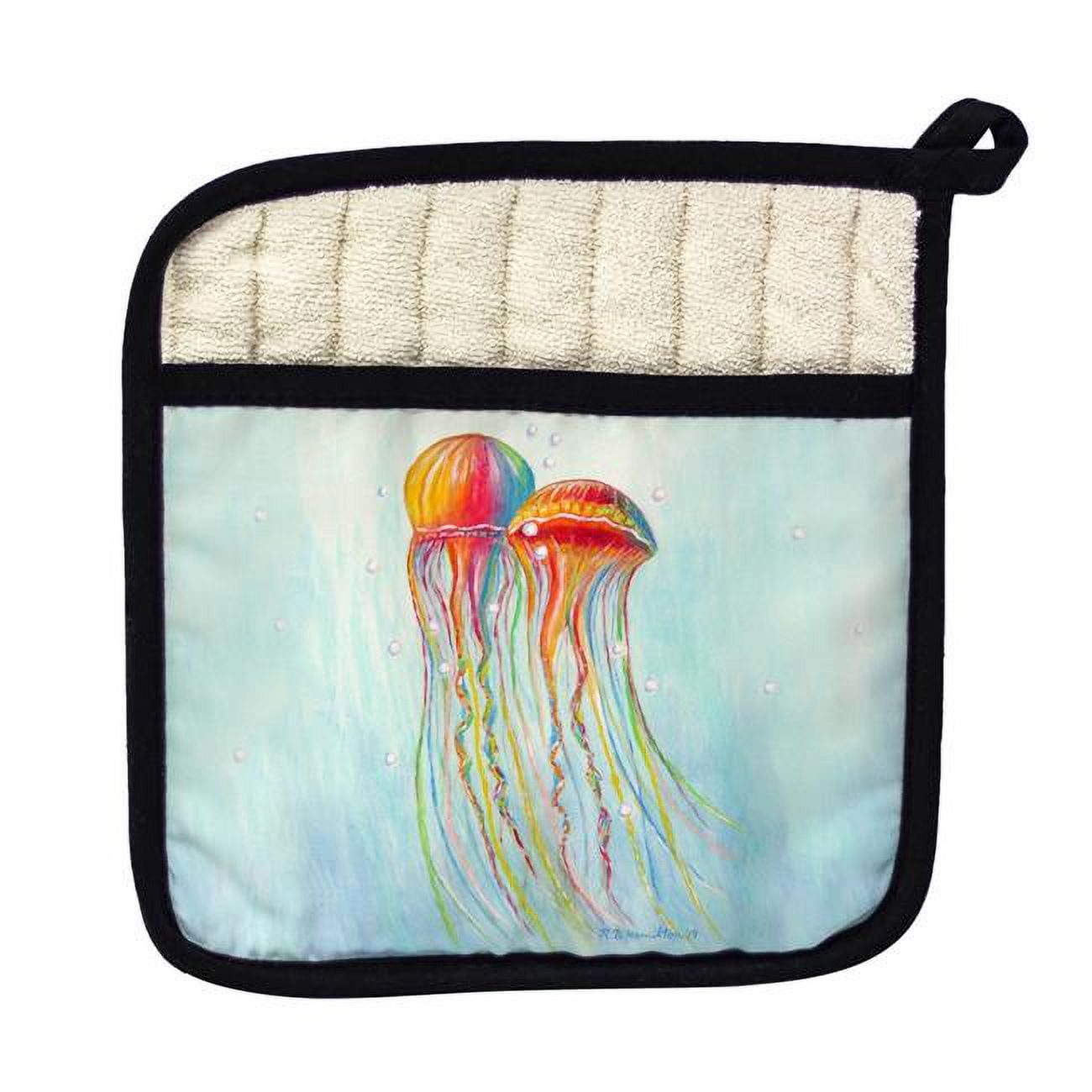 Picture of Betsy Drake PT1095 Colorful Jellyfish Pot Holder