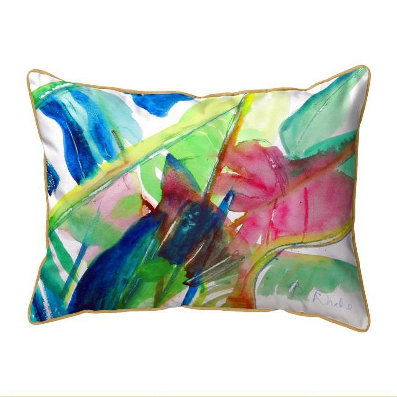 11 x 14 in. Pink Palms Small Indoor & Outdoor Pillow