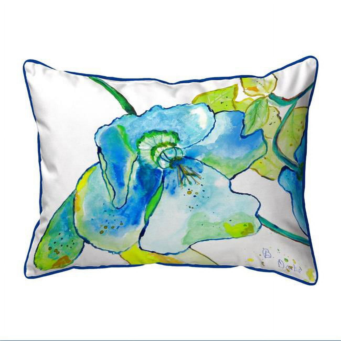20 x 24 in. Blue Hibiscus Extra Large Zippered Indoor & Outdoor Pillow
