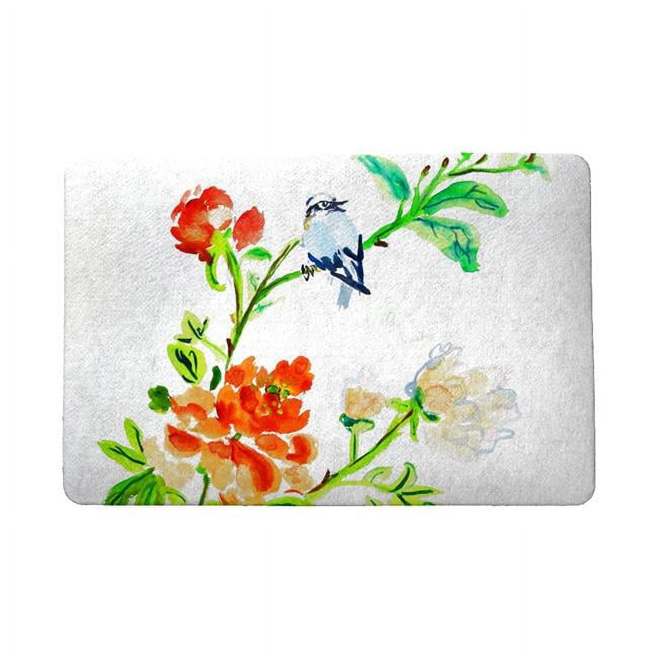 18 x 26 in. Blue Bird & Flowers Door Mat