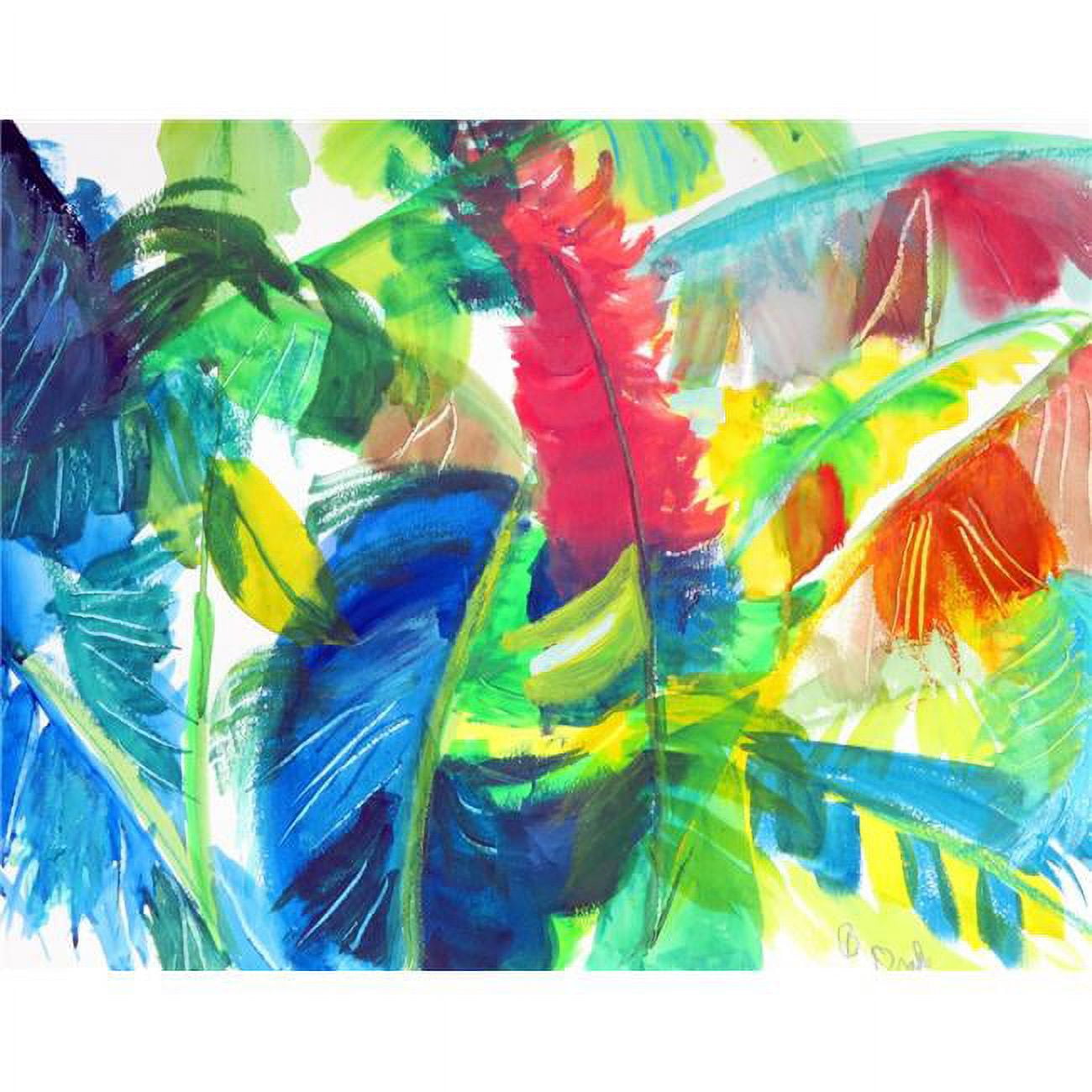 18 x 26 in. Abstract Palms Door Mat