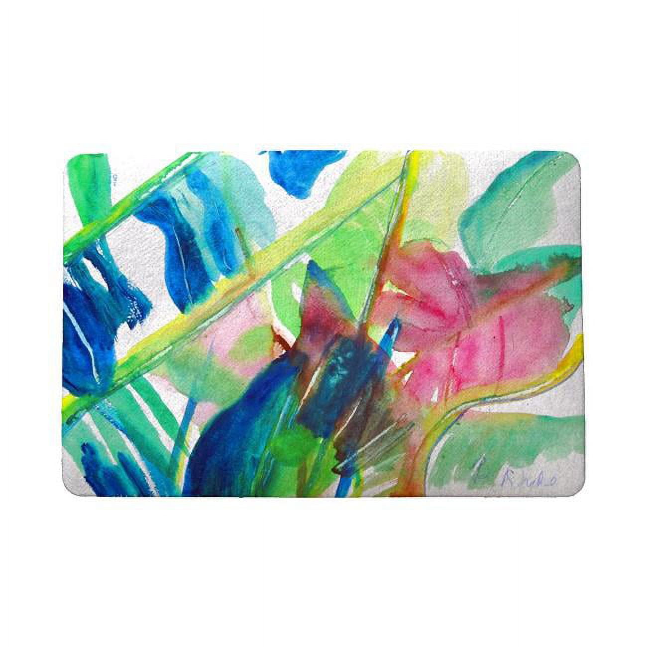 18 x 26 in. Pink Palms Door Mat