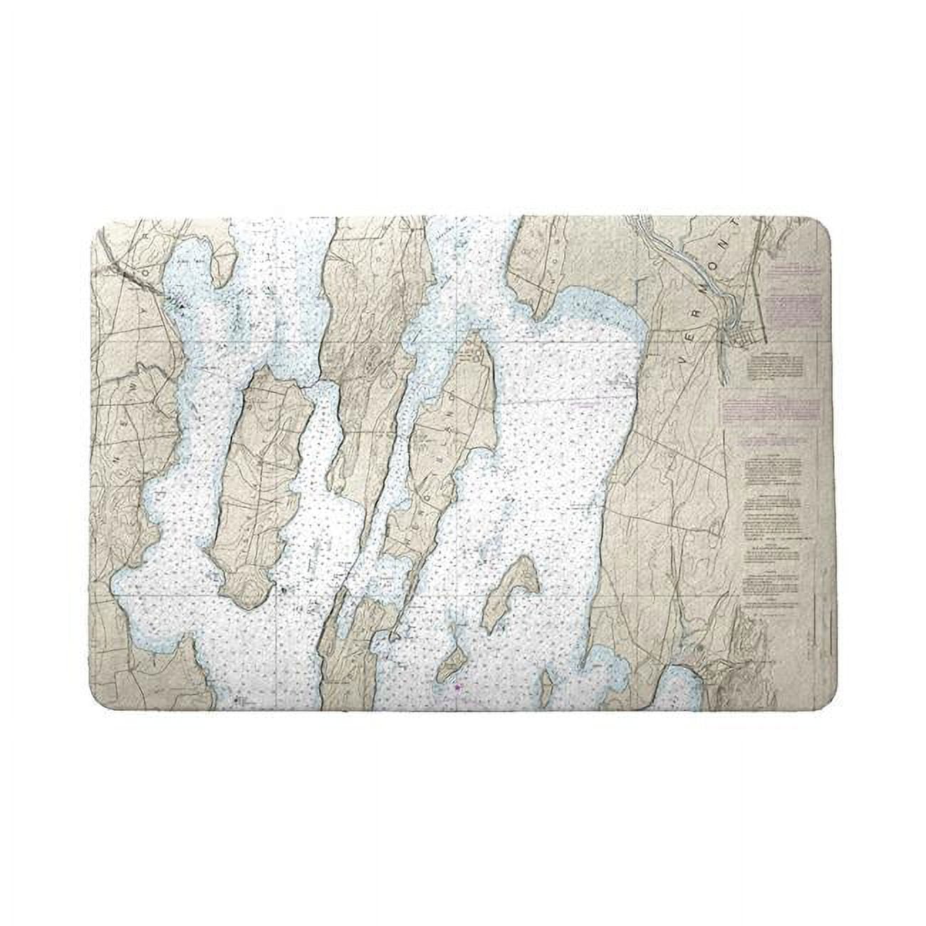 18 x 26 in. North Hero Island, VT Nautical Map Door Mat