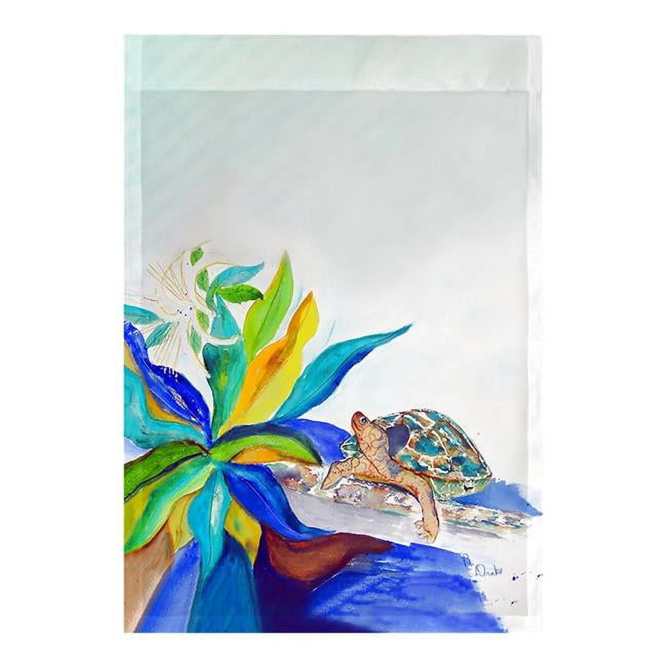 12.5 x 18 in. Turtle & Lily Flag