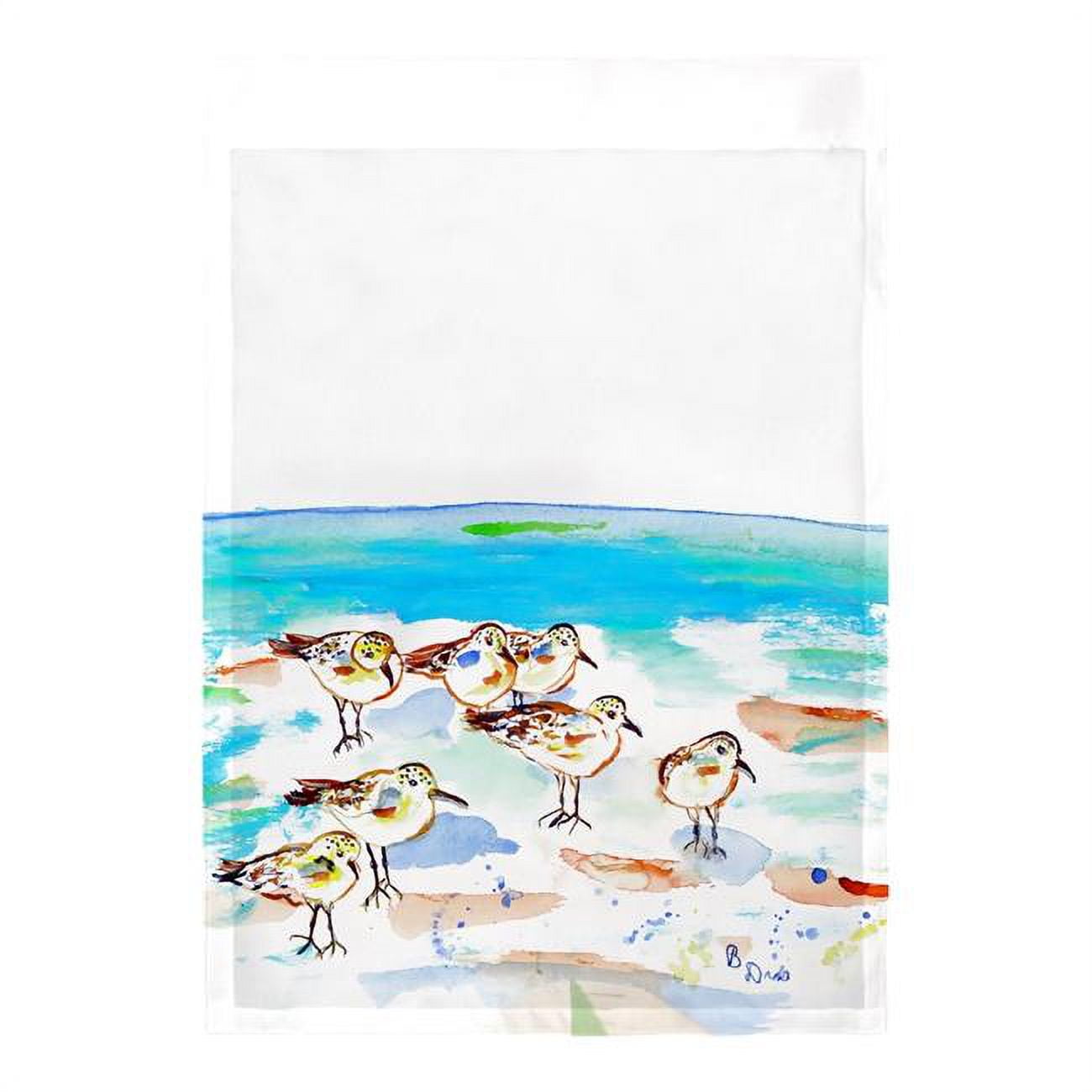12.5 x 18 in. Seven Sanderlings Flag
