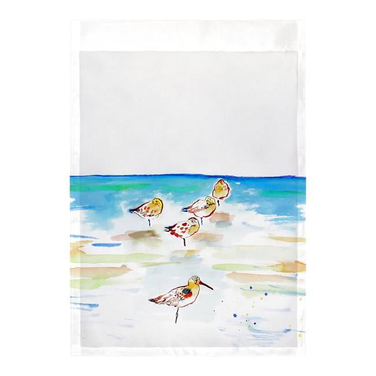 12.5 x 18 in. Five Sanderlings Flag