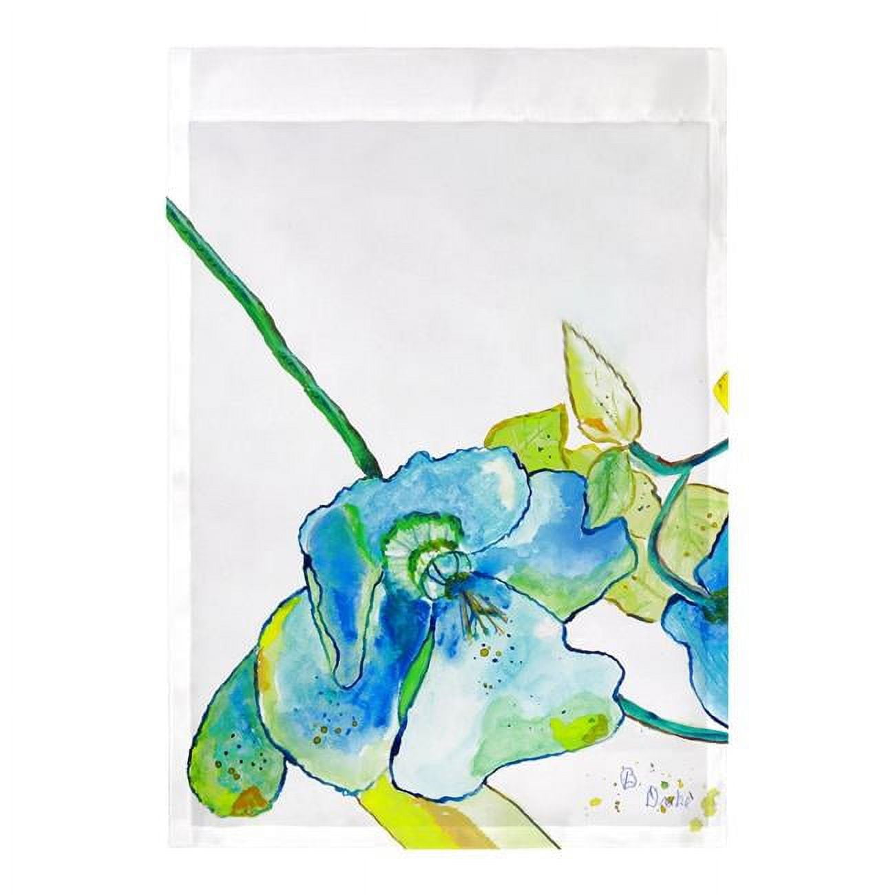 12.5 x 18 in. Blue Hibiscus Flag