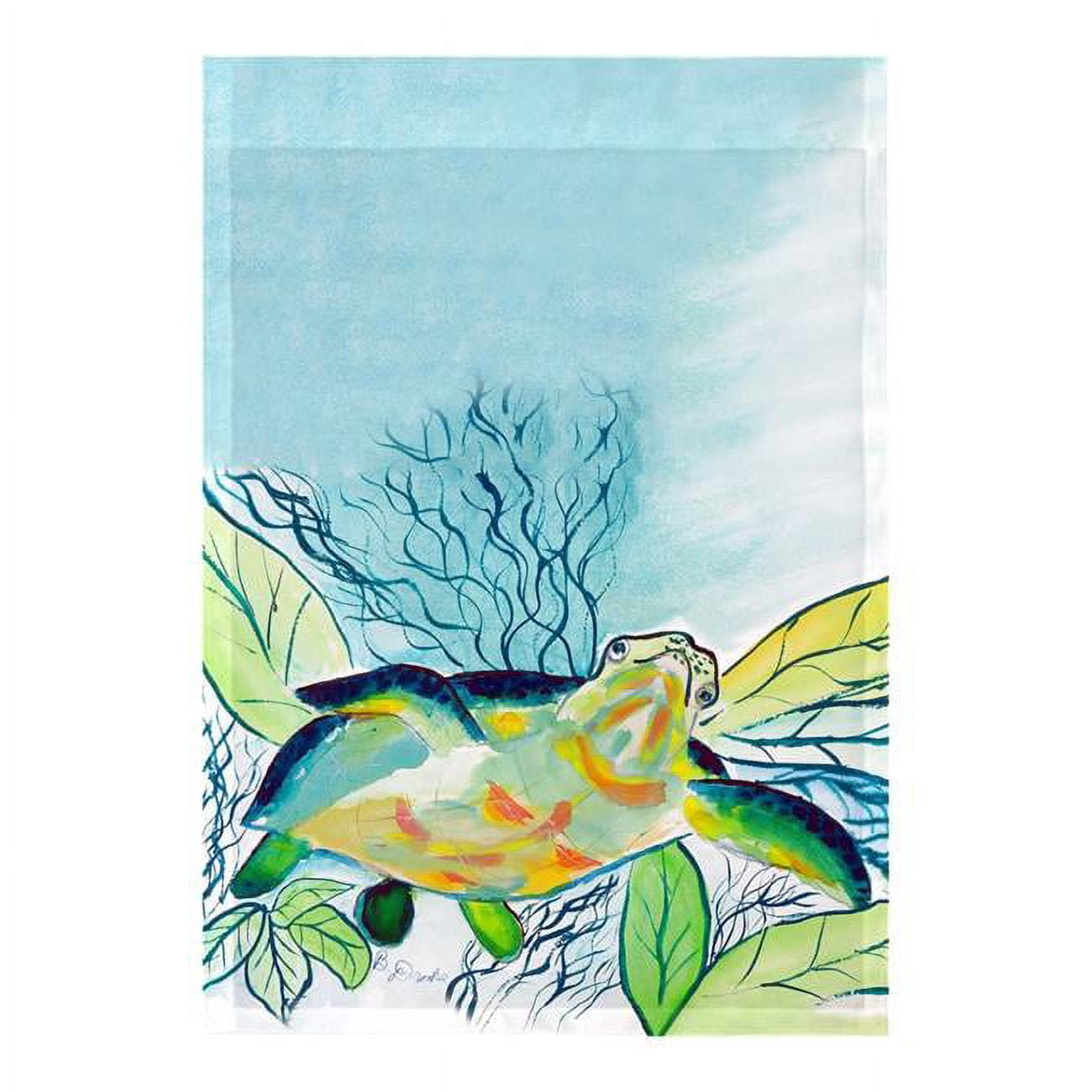 12.5 x 18 in. Smiling Sea Turtle Flag