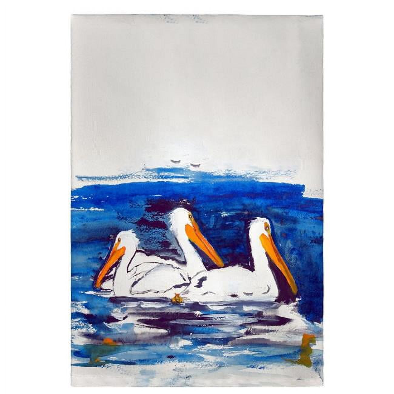 Picture of Betsy Drake GT489 Three Pelicans Guest Towel