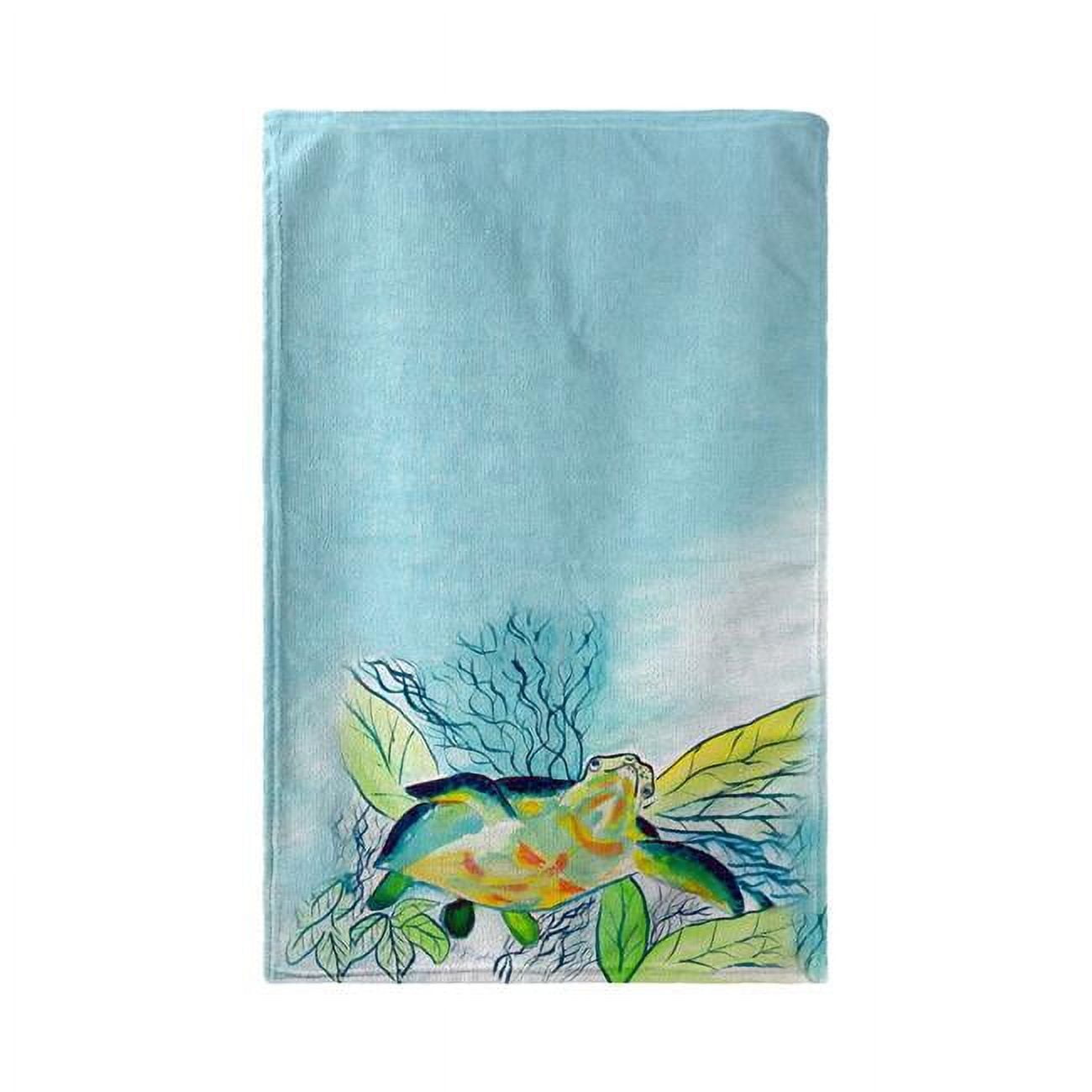 Picture of Betsy Drake KT1118 Smiling Sea Turtle Kitchen Towel