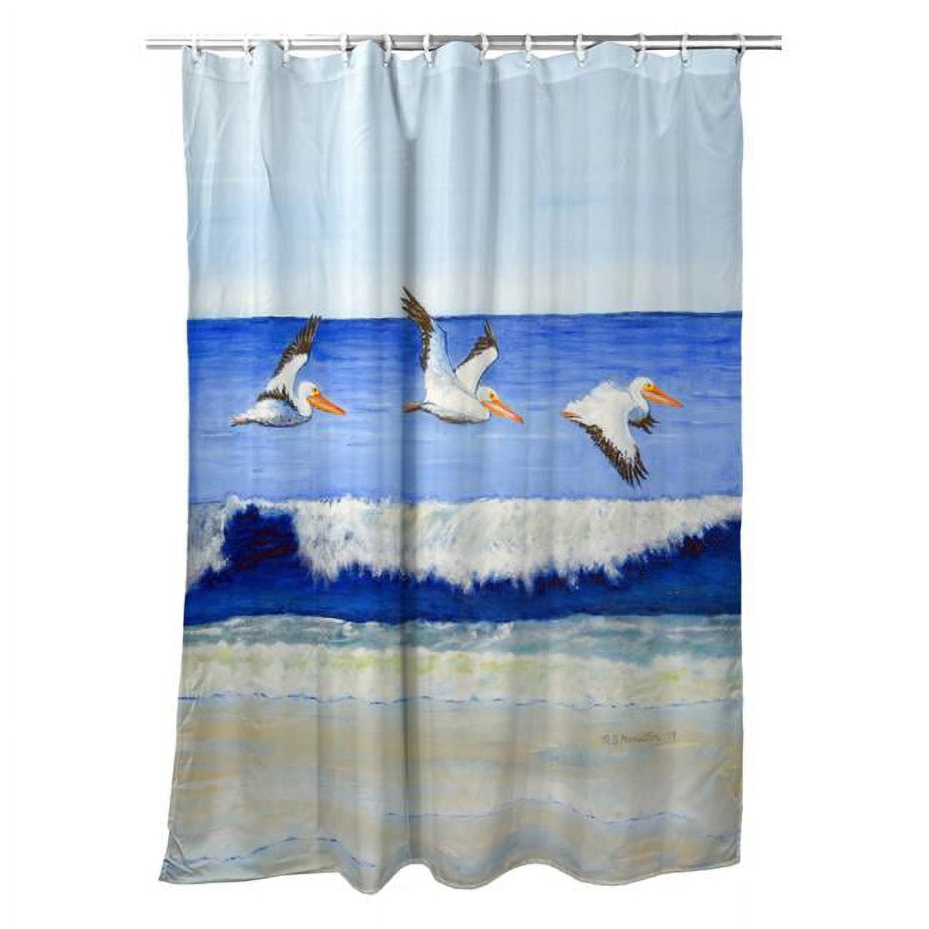 Skimming the Surf Shower Curtain