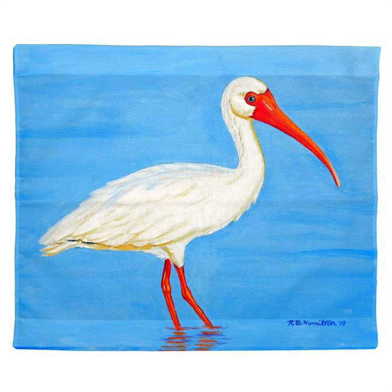 24 x 30 in. Posing White Ibis Outdoor Wall Hanging