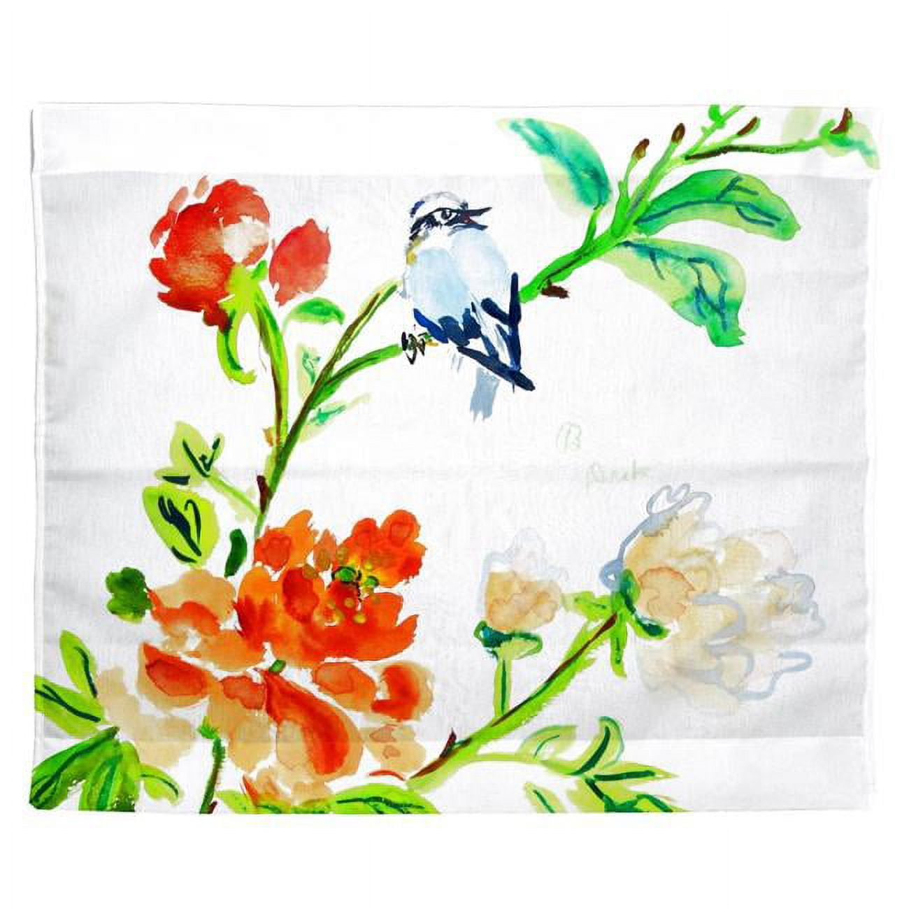 24 x 30 in. Blue Bird & Flowers Outdoor Wall Hanging