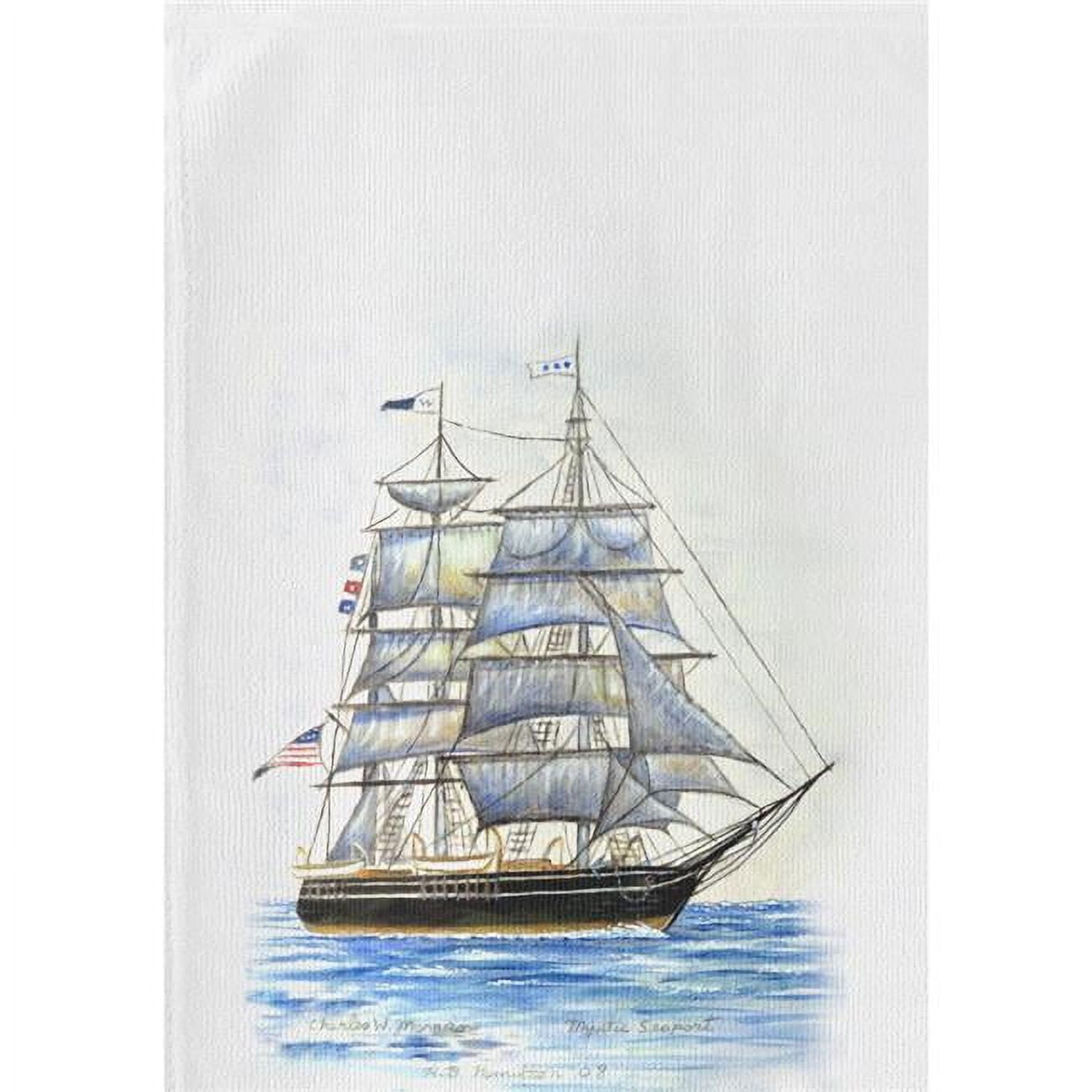 Picture of Betsy Drake KT555B Whaling Ship Underway Kitchen Towel