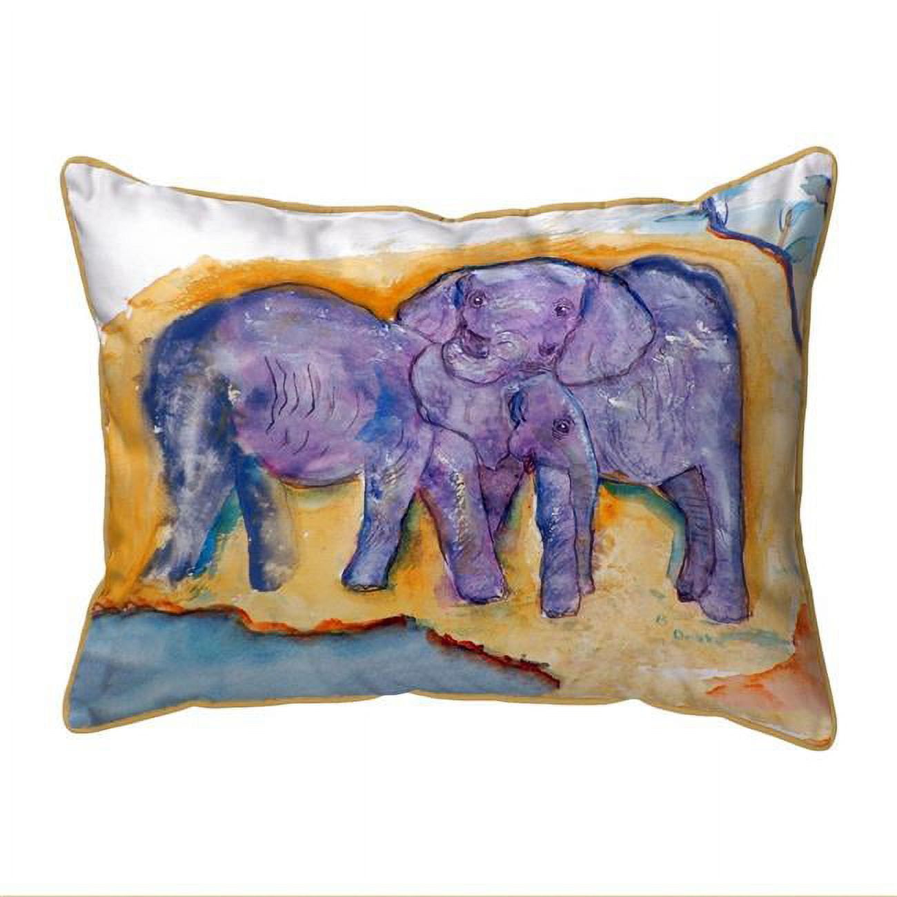 11 x 14 in. Elephants Small Indoor & Outdoor Pillow