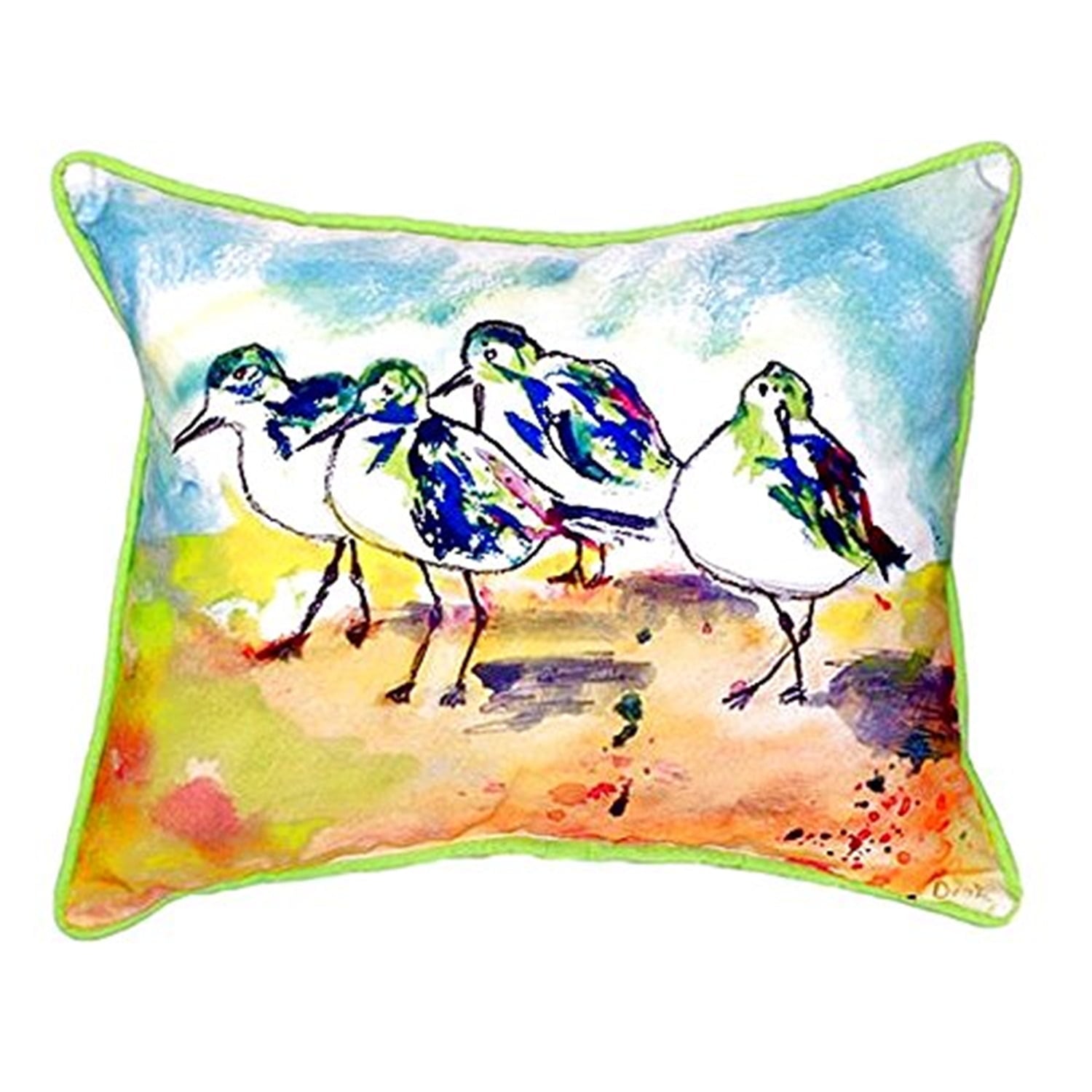 11 x 14 in. Sanderlings Small Indoor & Outdoor Pillow