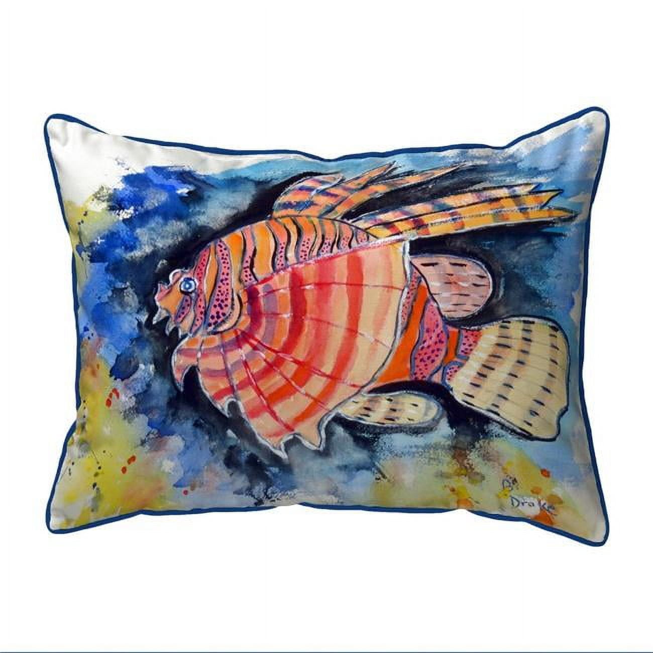11 x 14 in. Betsys Lion Fish Small Indoor & Outdoor Pillow