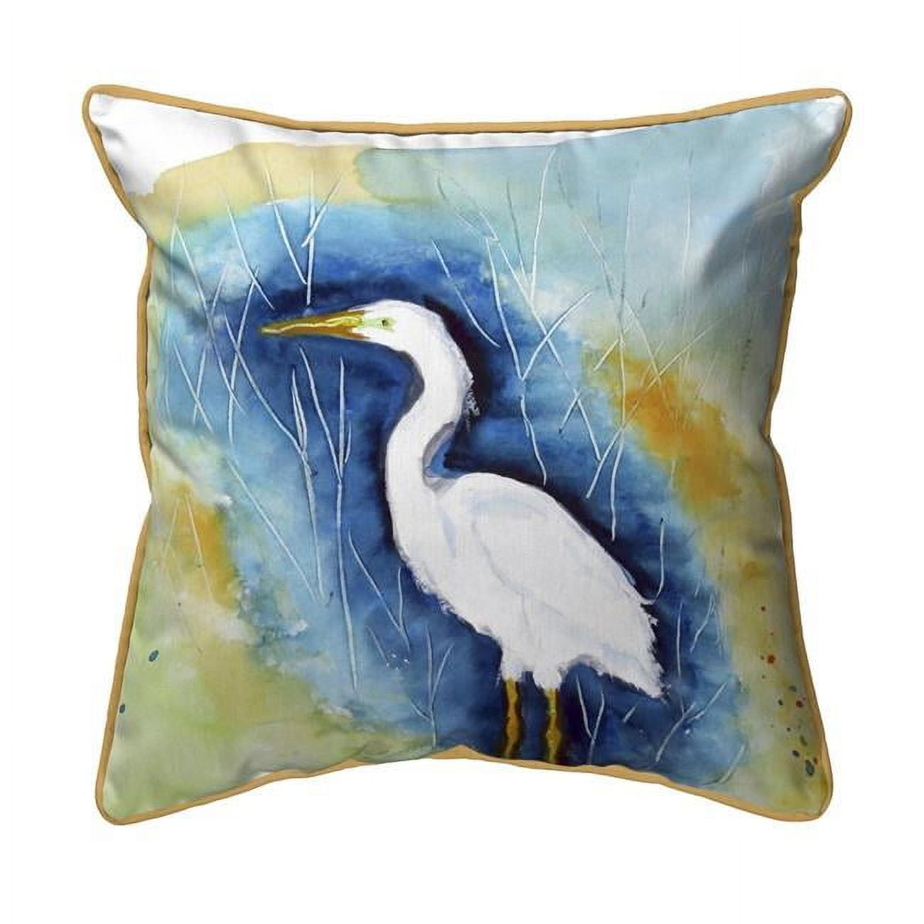 12 x 12 in. Great Egret Left Small Indoor & Outdoor Pillow