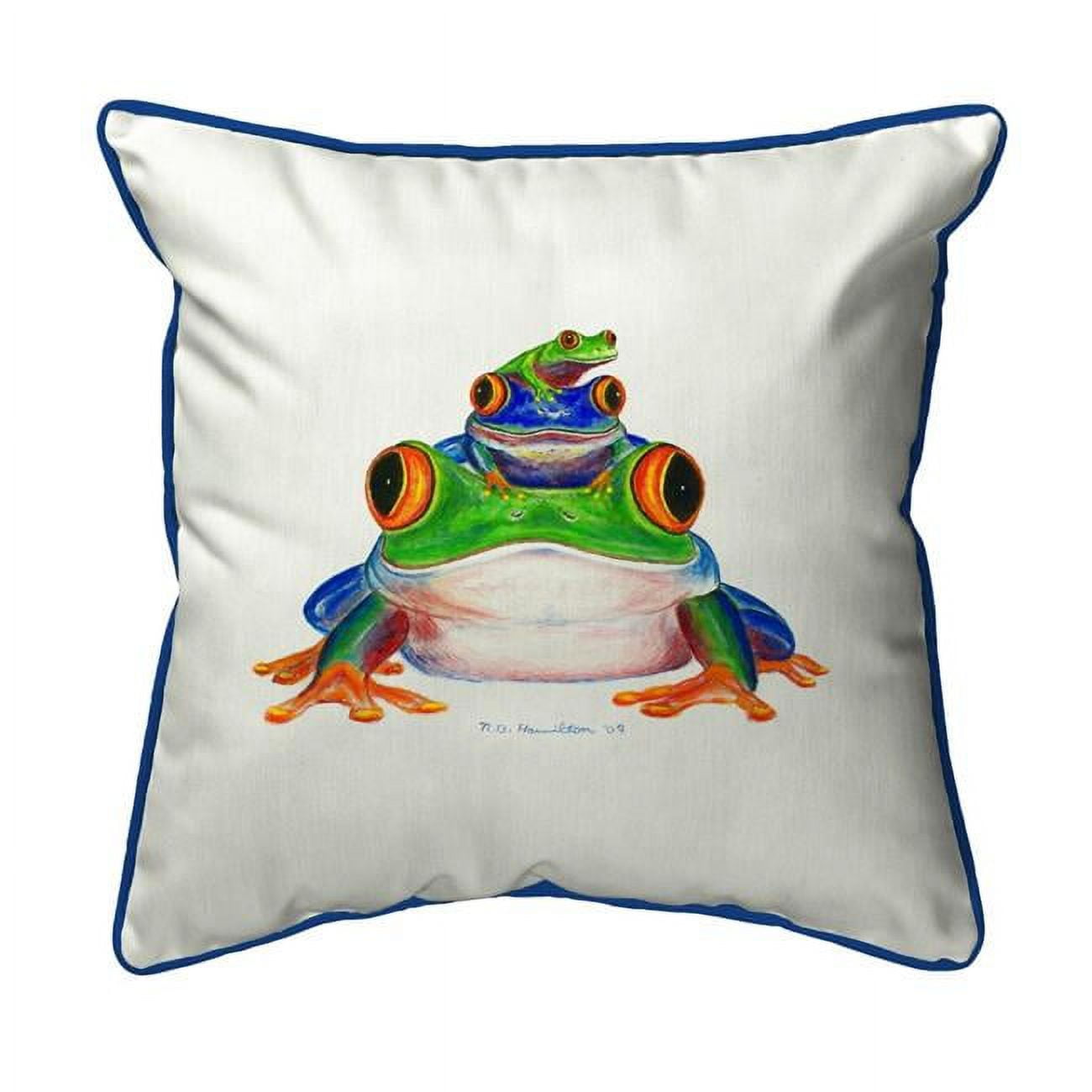 12 x 12 in. Stacked Frogs Small Indoor & Outdoor Pillow
