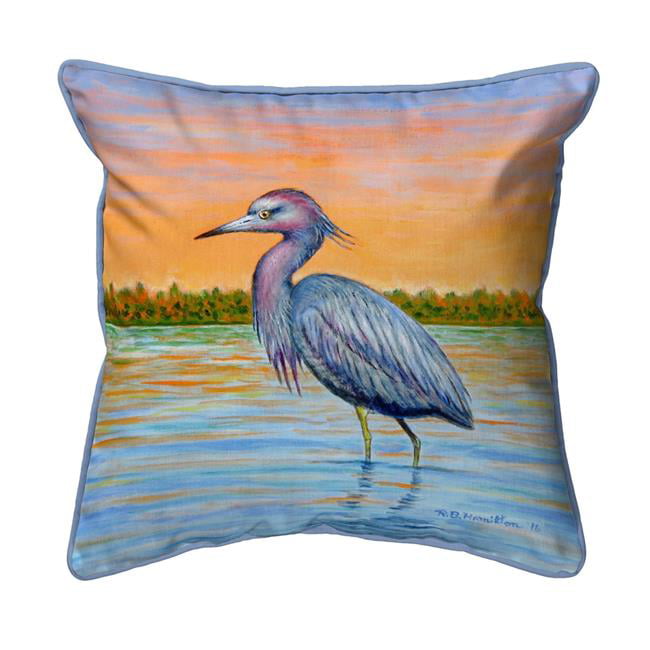 12 x 12 in. Heron & Sunset Small Indoor & Outdoor Pillow