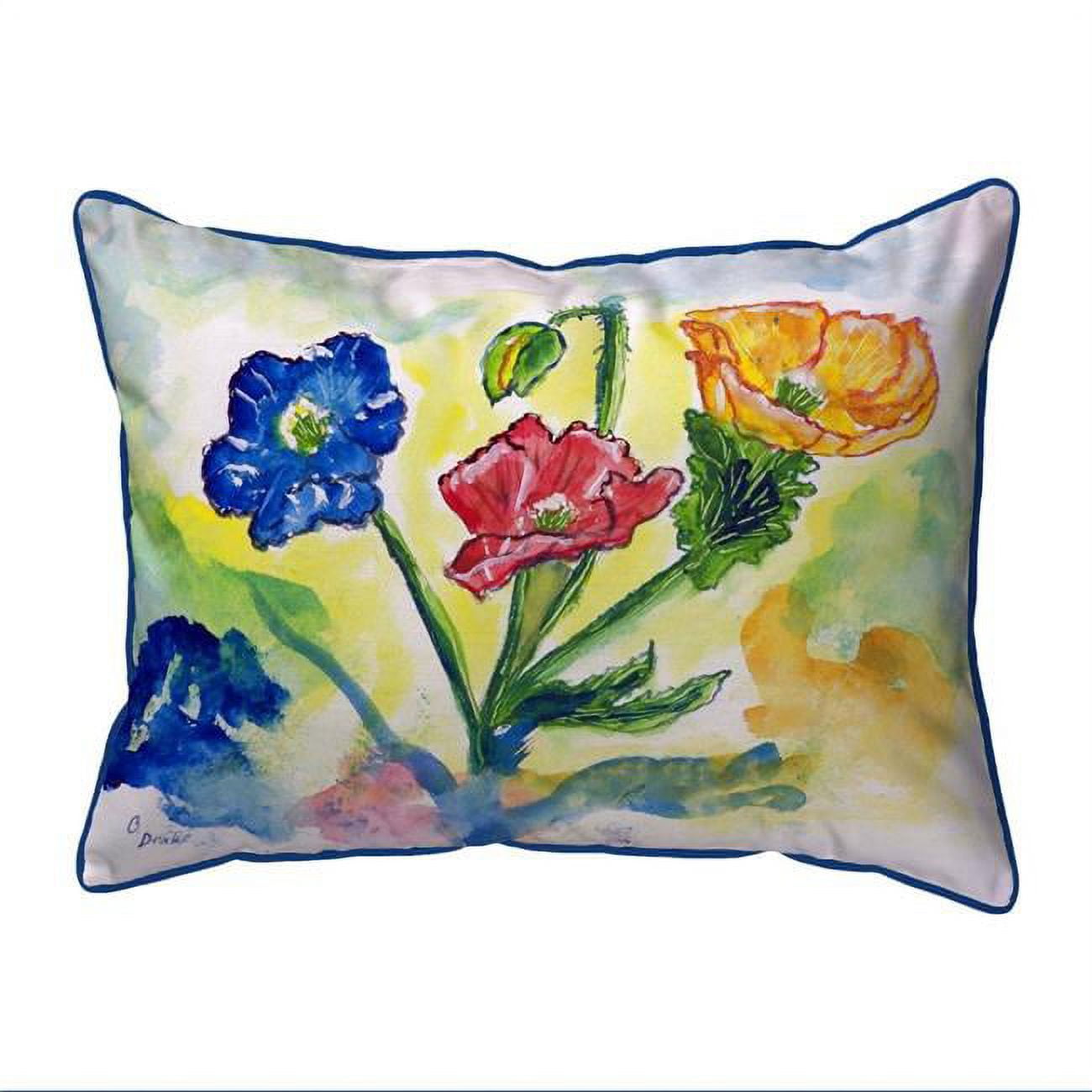 11 x 14 in. Bugs & Poppies Small Indoor & Outdoor Pillow
