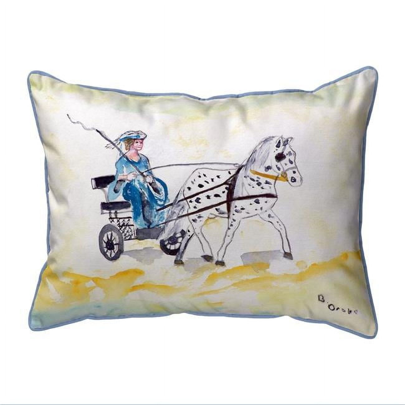 SN516 11 x 14 in. Carriage & Horse Small Indoor & Outdoor Pillow -  Betsy Drake