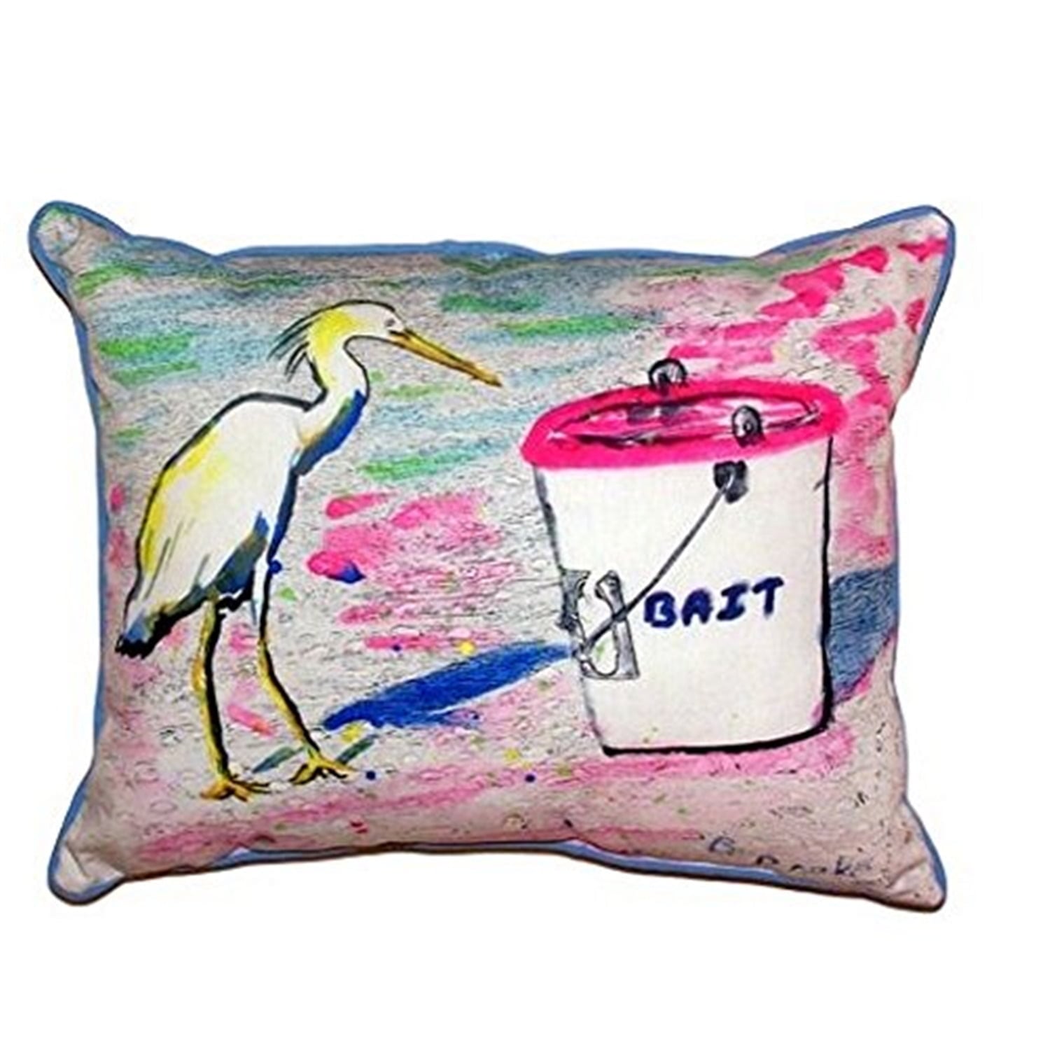 11 x 14 in. Hungry Egret Small Indoor & Outdoor Pillow