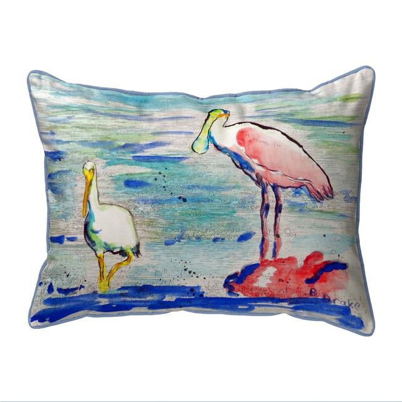 11 x 14 in. Spoonbill & Ibis Small Indoor & Outdoor Pillow