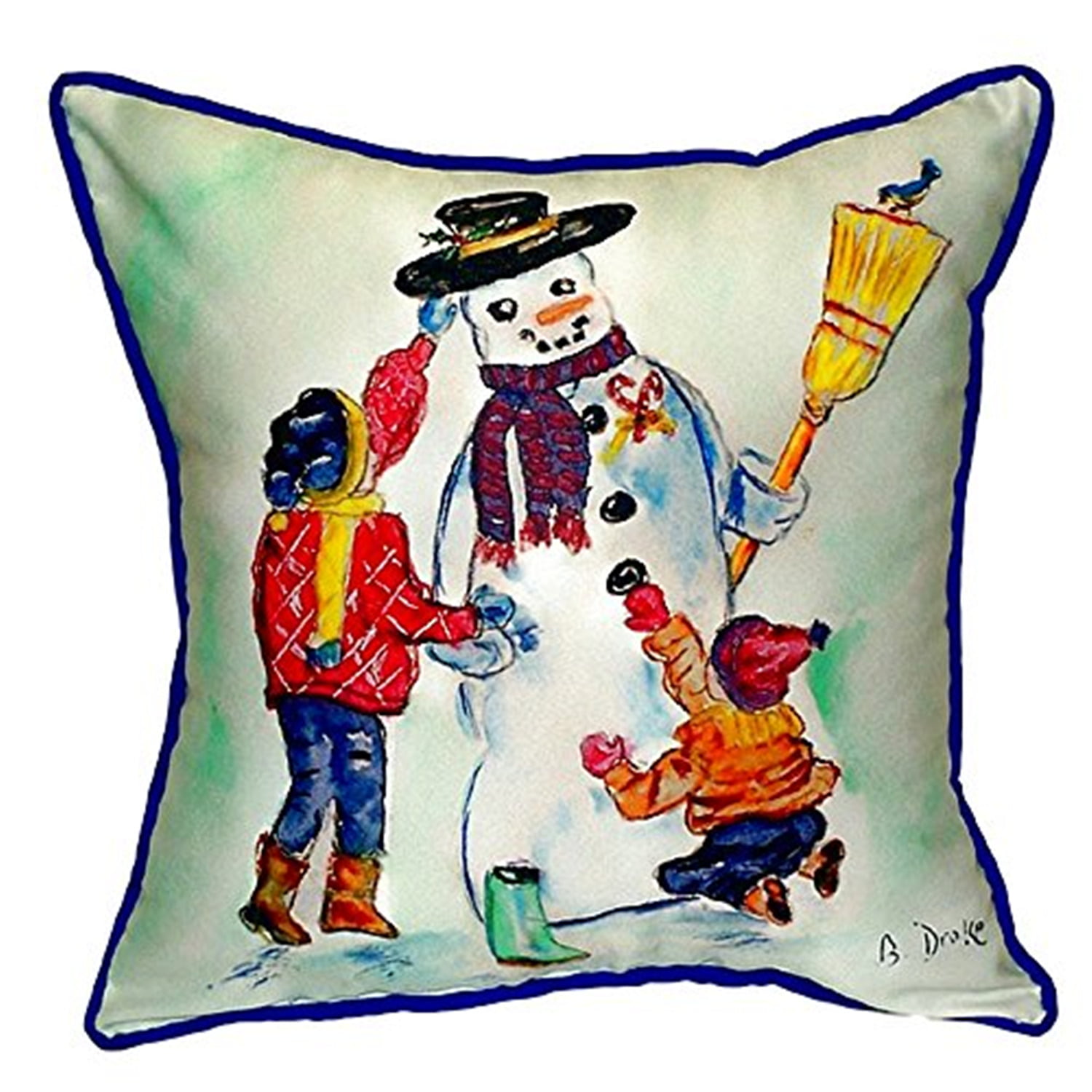 12 x 12 in. Snowman Small Indoor & Outdoor Pillow