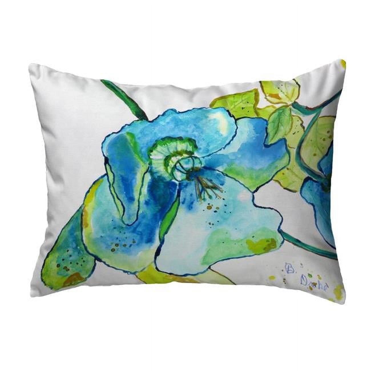 16 x 20 in. Blue Hibiscus No Cord Pillow