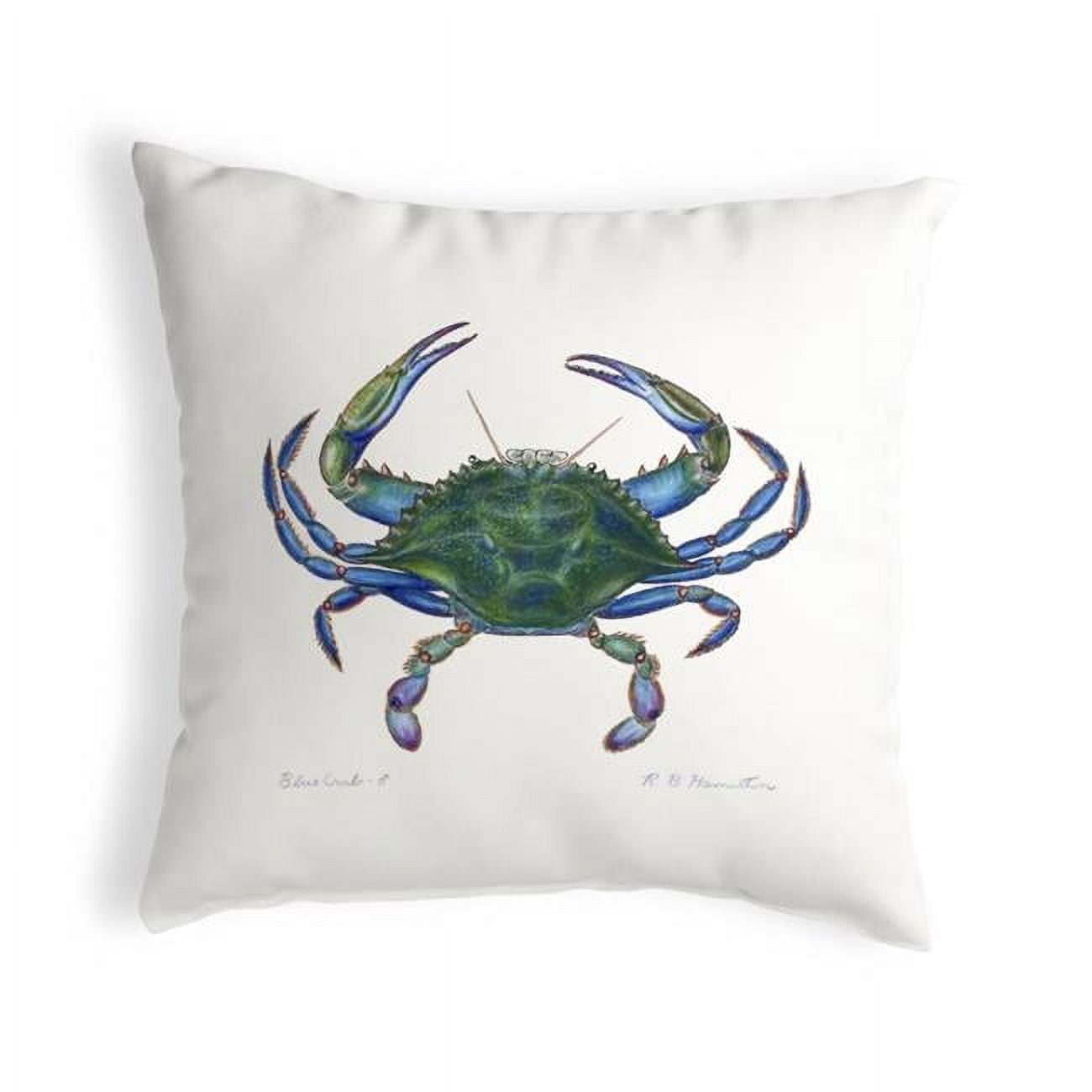 12 x 12 in. Blue Crab - Male Small No-Cord Pillow